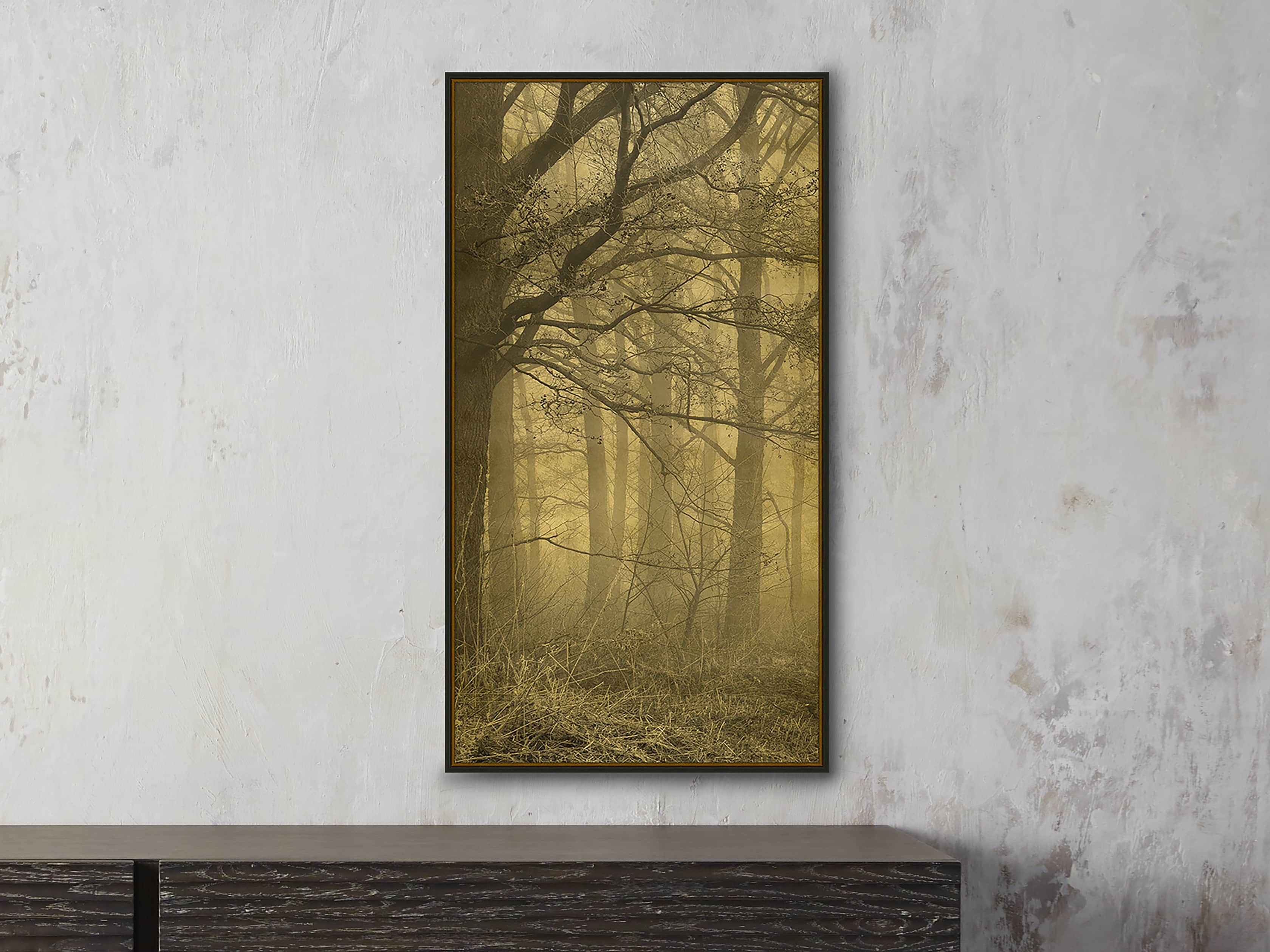 Gold Leaf Forest 16" X 30" Print 1