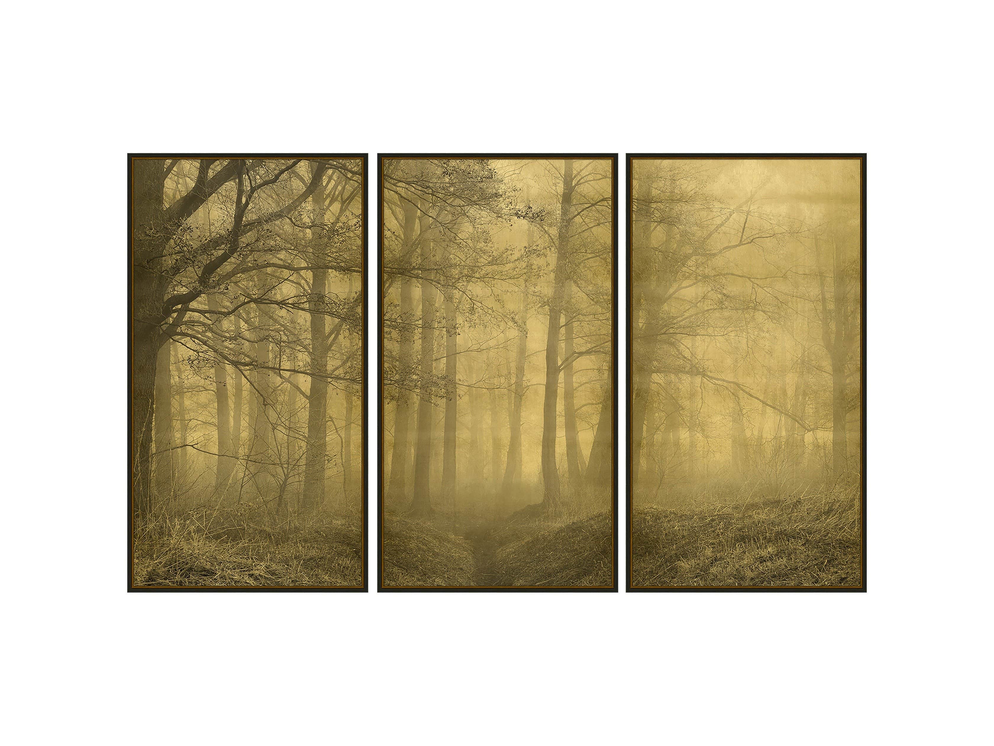 Gold Leaf Forest 16" X 30" Print 3