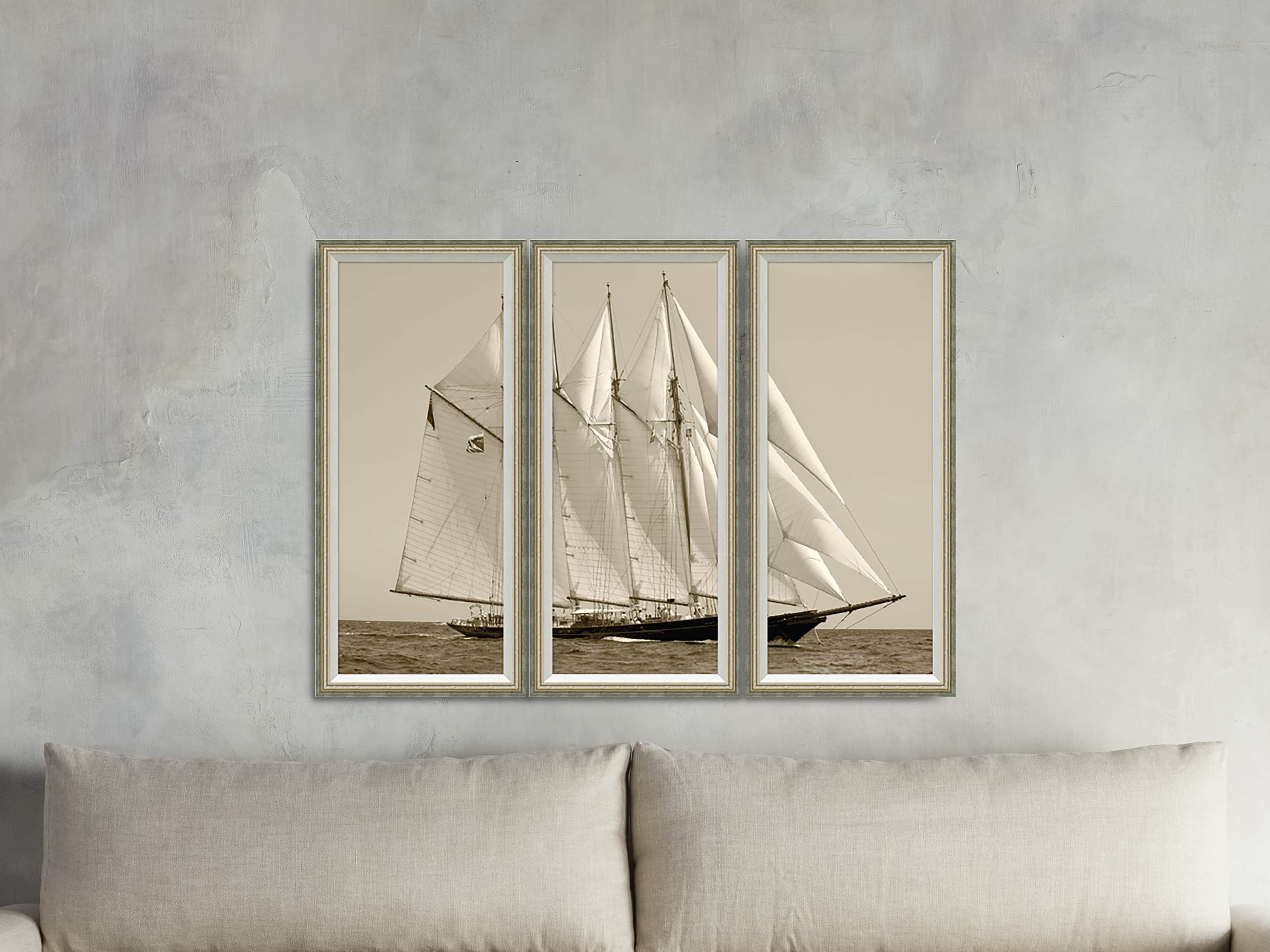 Yacht Framed Print Triptych | Arhaus