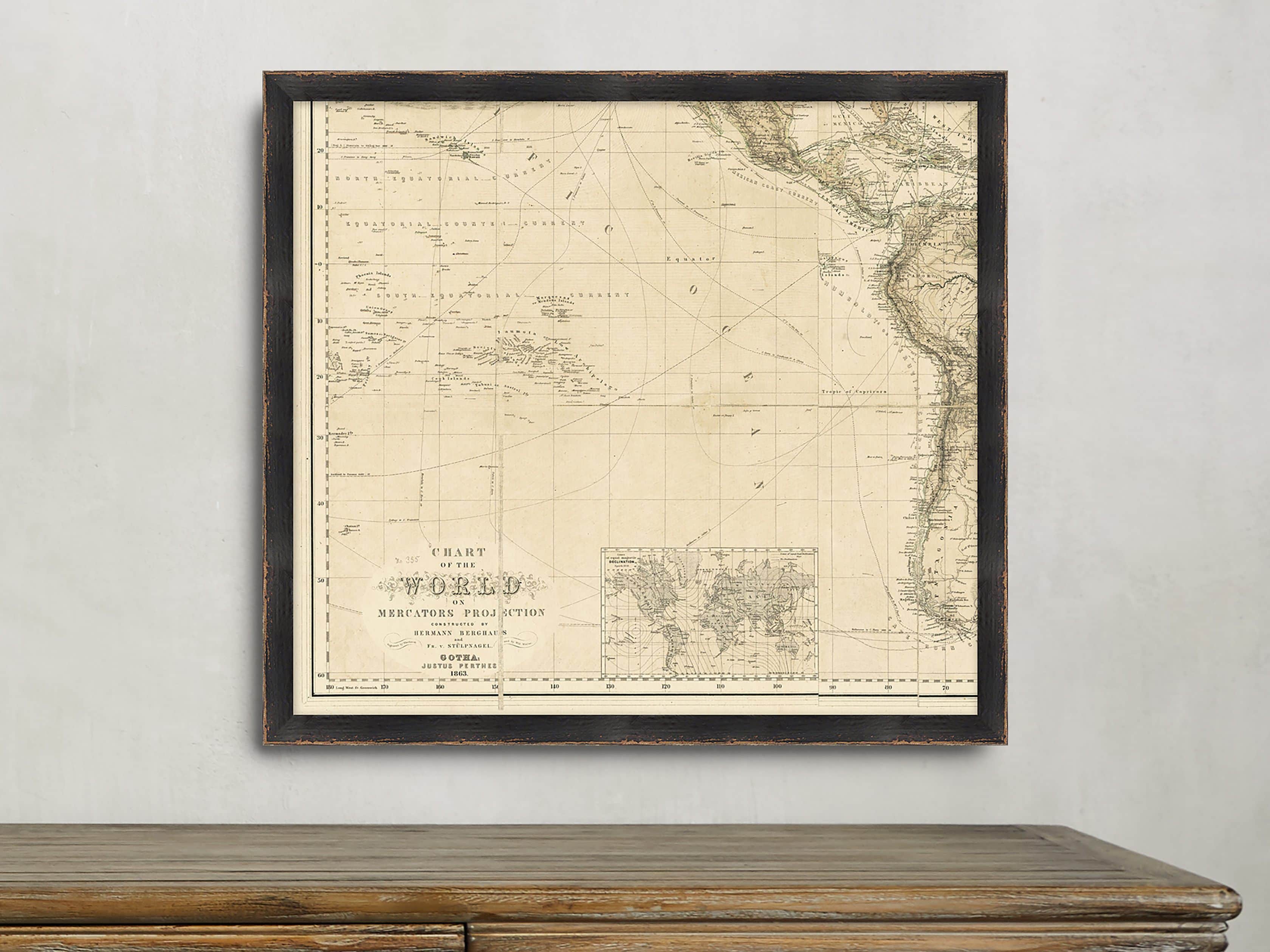 World Map Gallery Print IV, slide 1 of 2