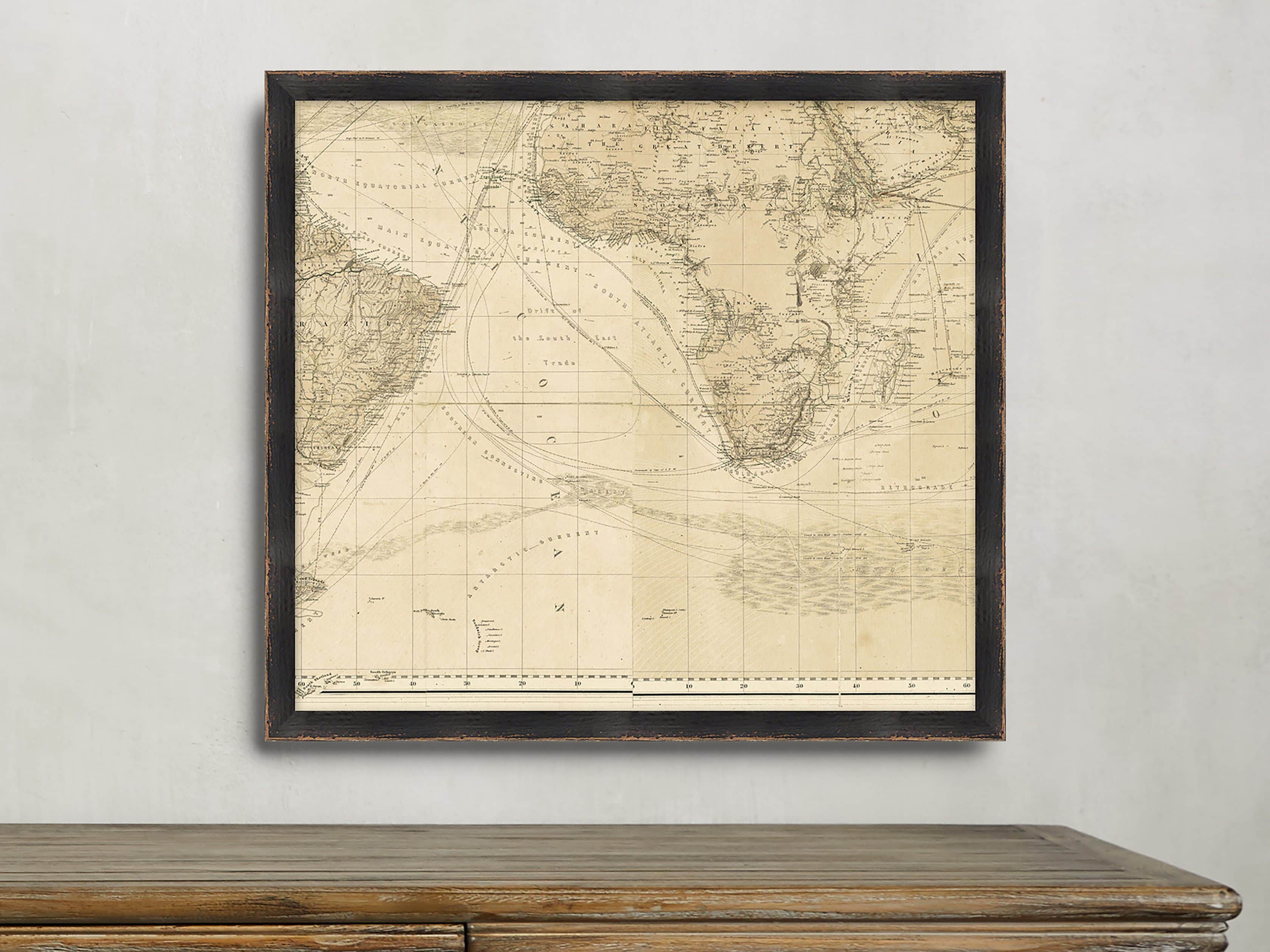 World Map Gallery Print V, slide 1 of 2