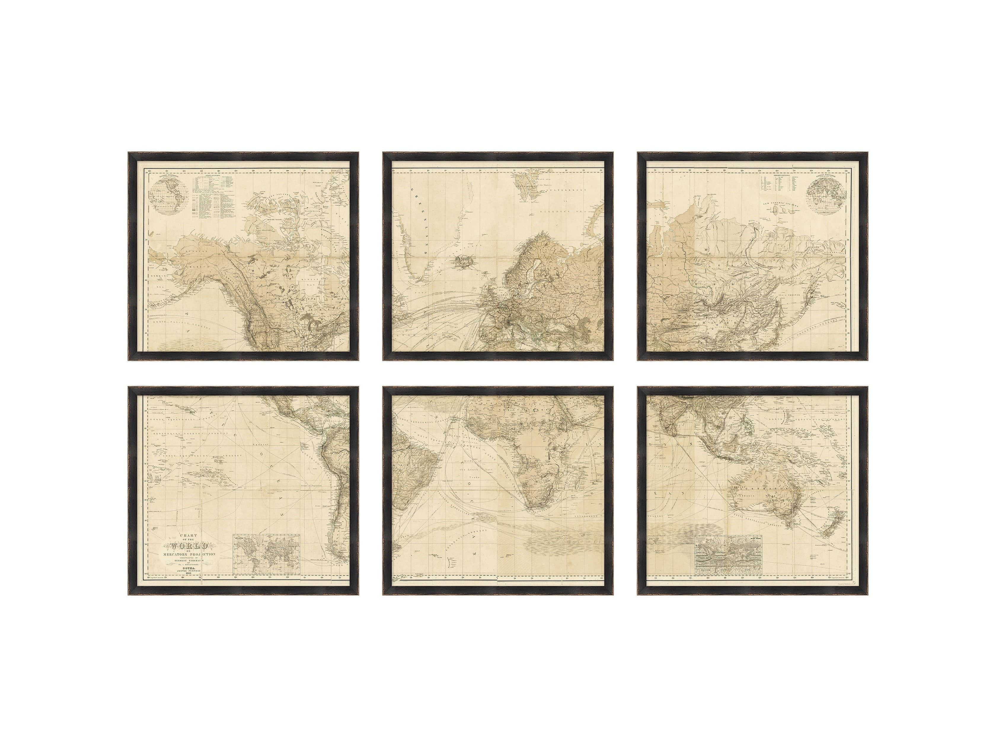 Gallery Map Print (Set of 6), slide 2 of 2