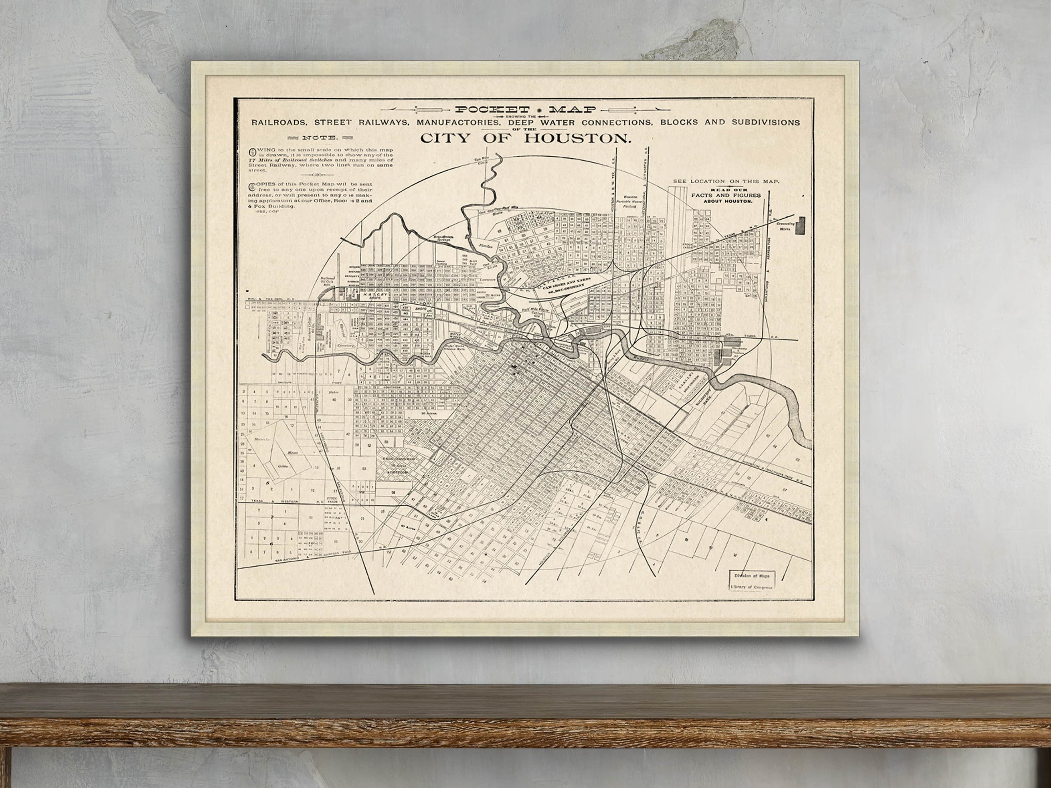 The City of Houston Map, slide 1 of 3