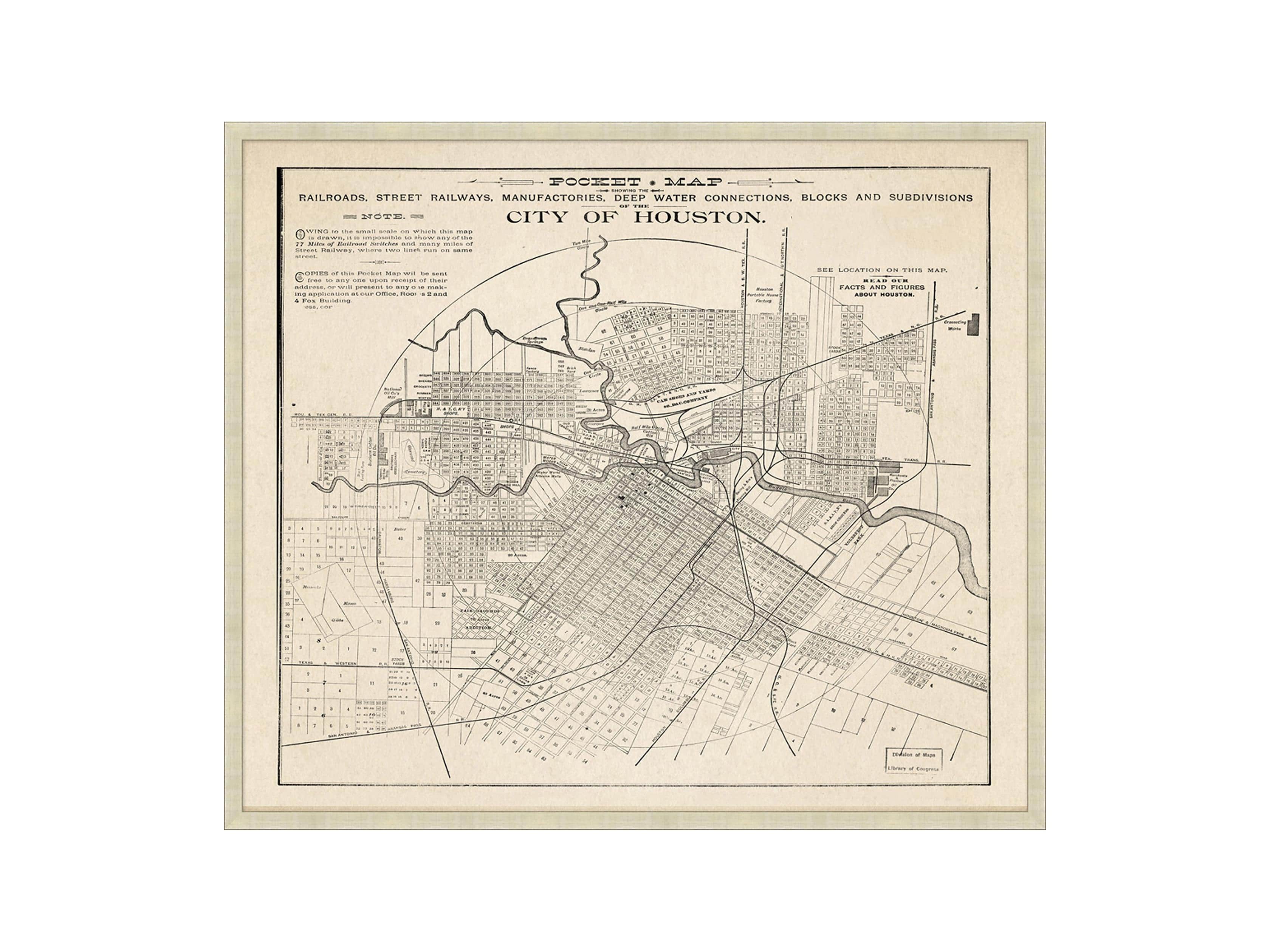 The City of Houston Map, slide 2 of 3