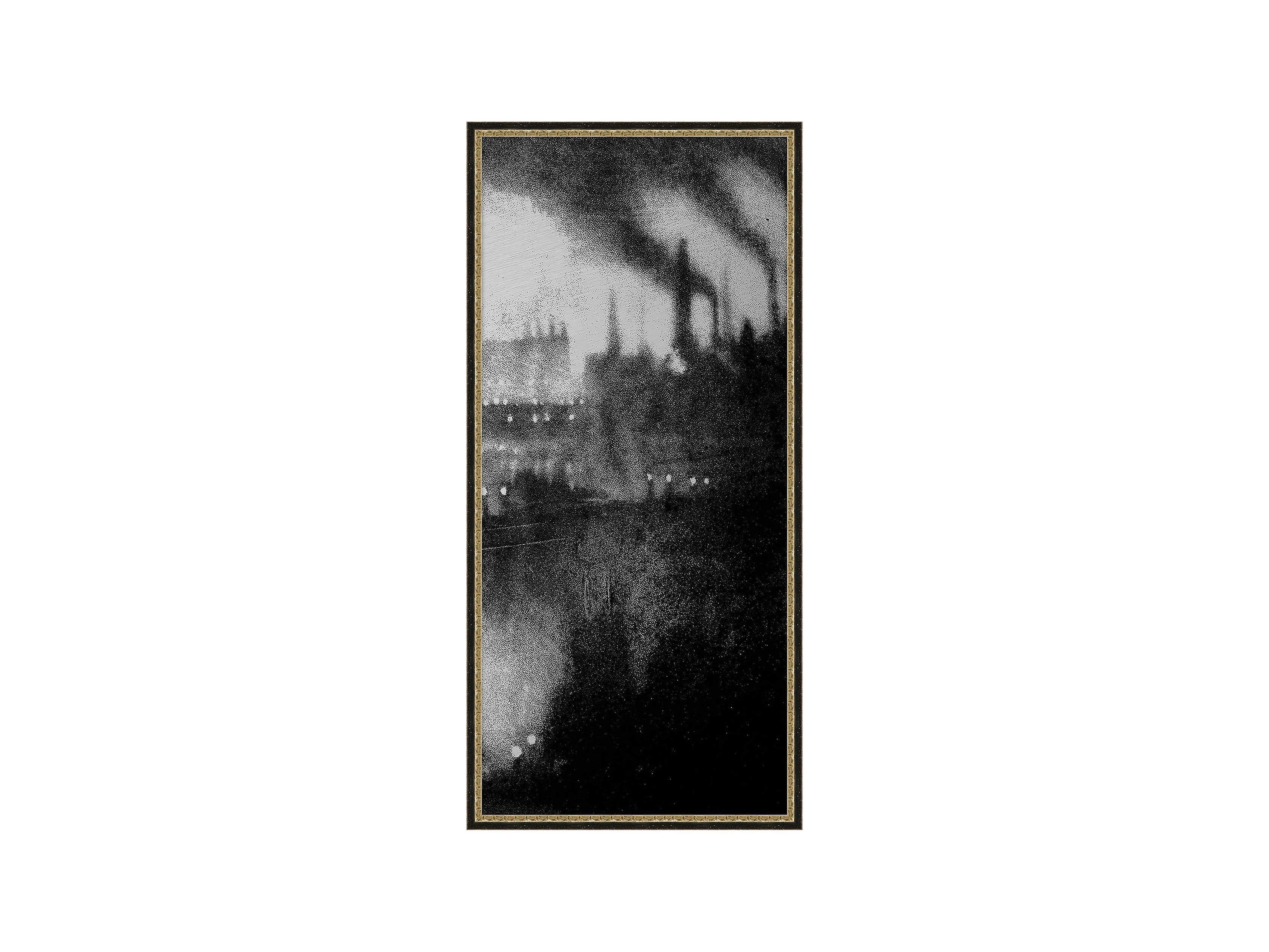 Silver Leaf Cityscape 23" x 48" Print 2