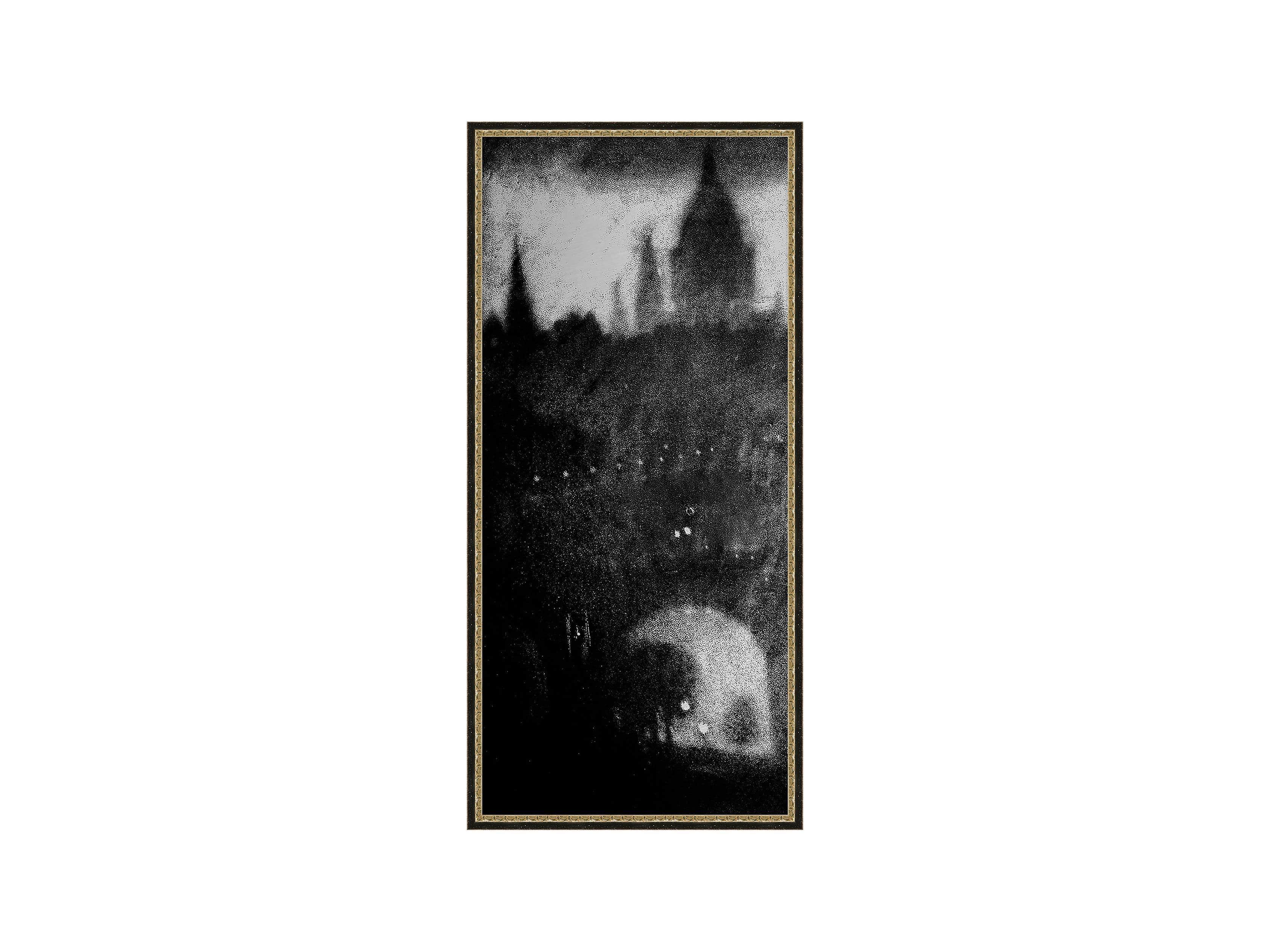 Silver Leaf Cityscape 23" x 48" Print 3