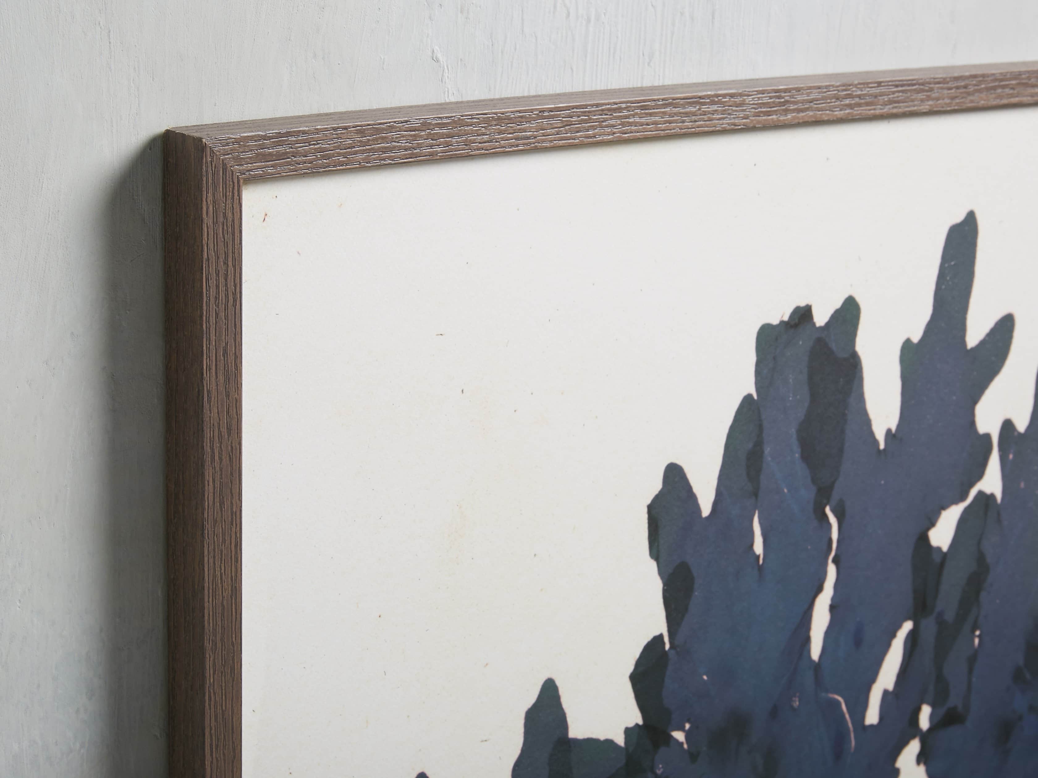32" Blue Seaweed Framed Print I, slide 2 of 5