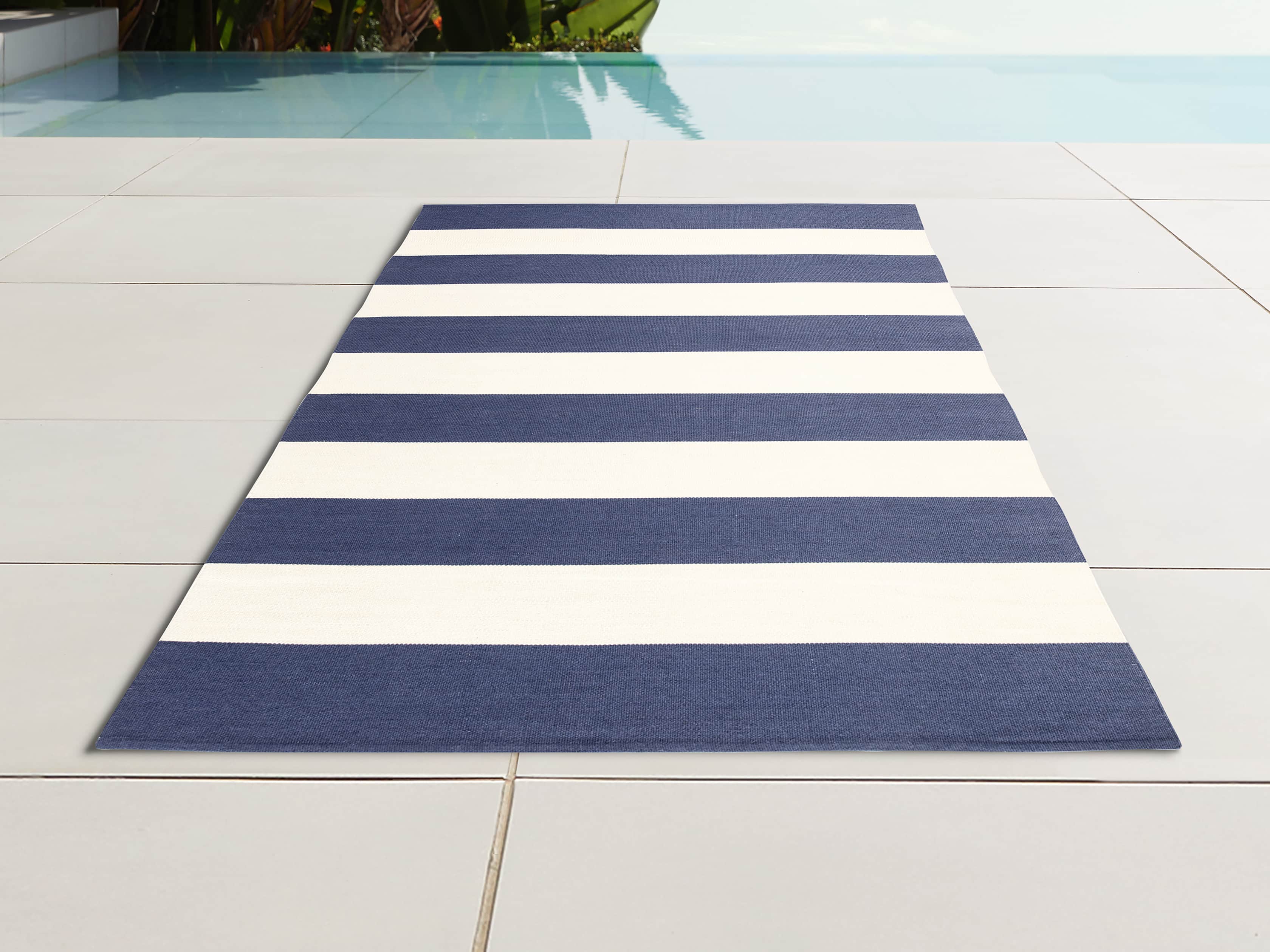 5' x 8' Lacosta Navy Performance Rug, slide 1 of 2