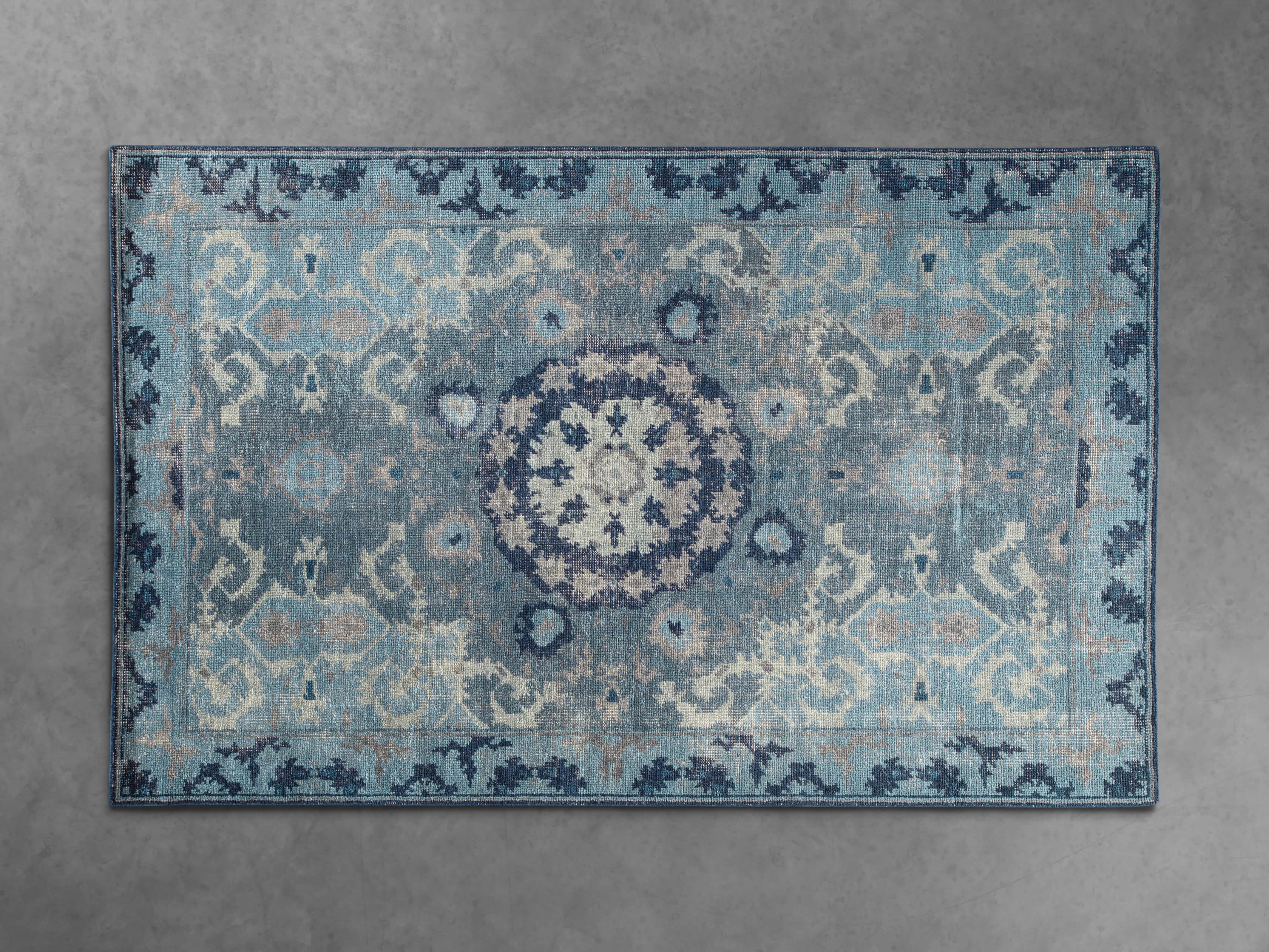 5x8 Saybrook Hand-Knotted Blue Rug, slide 1 of 2