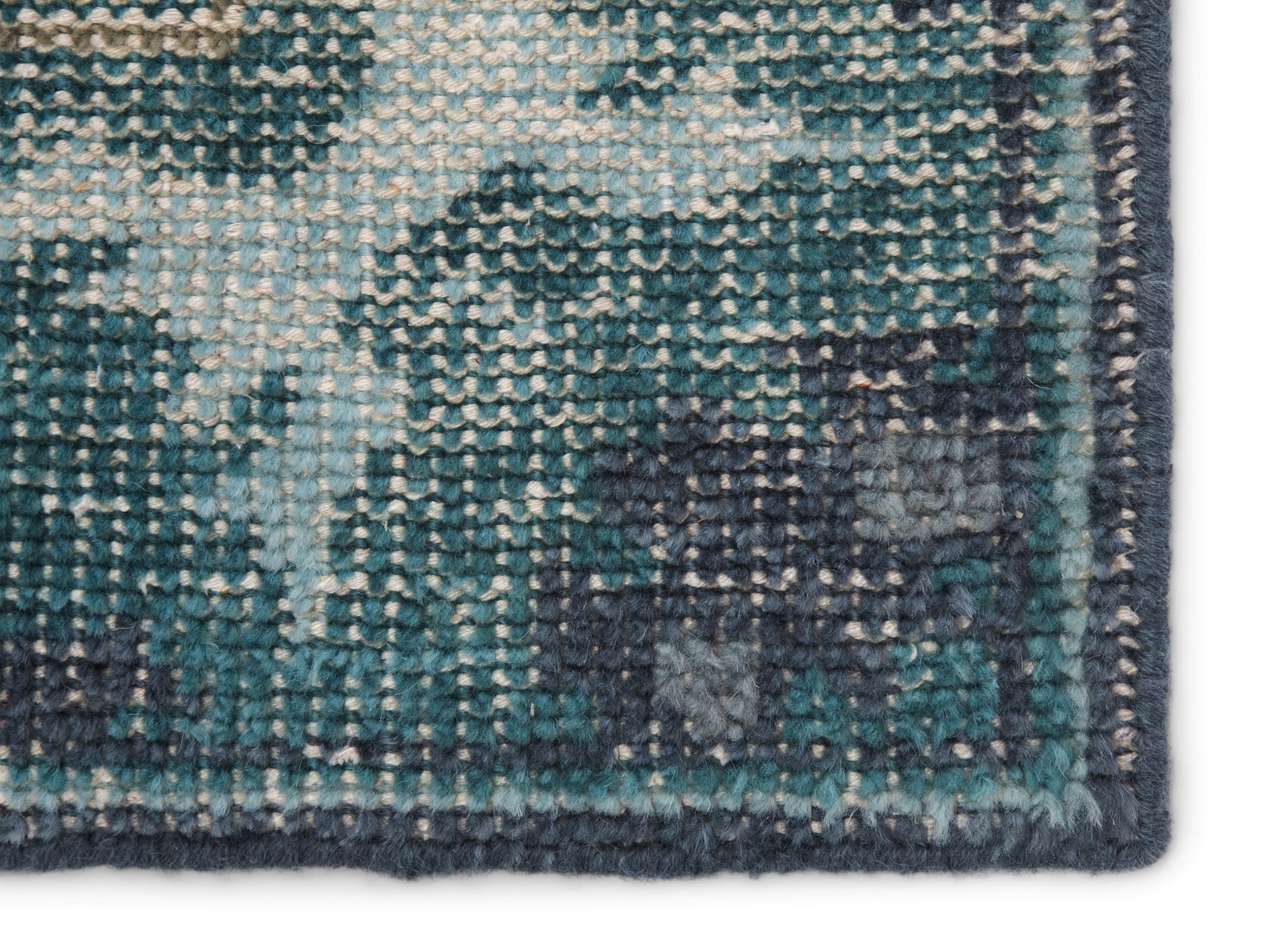 5x8 Saybrook Hand-Knotted Teal Rug, slide 2 of 2