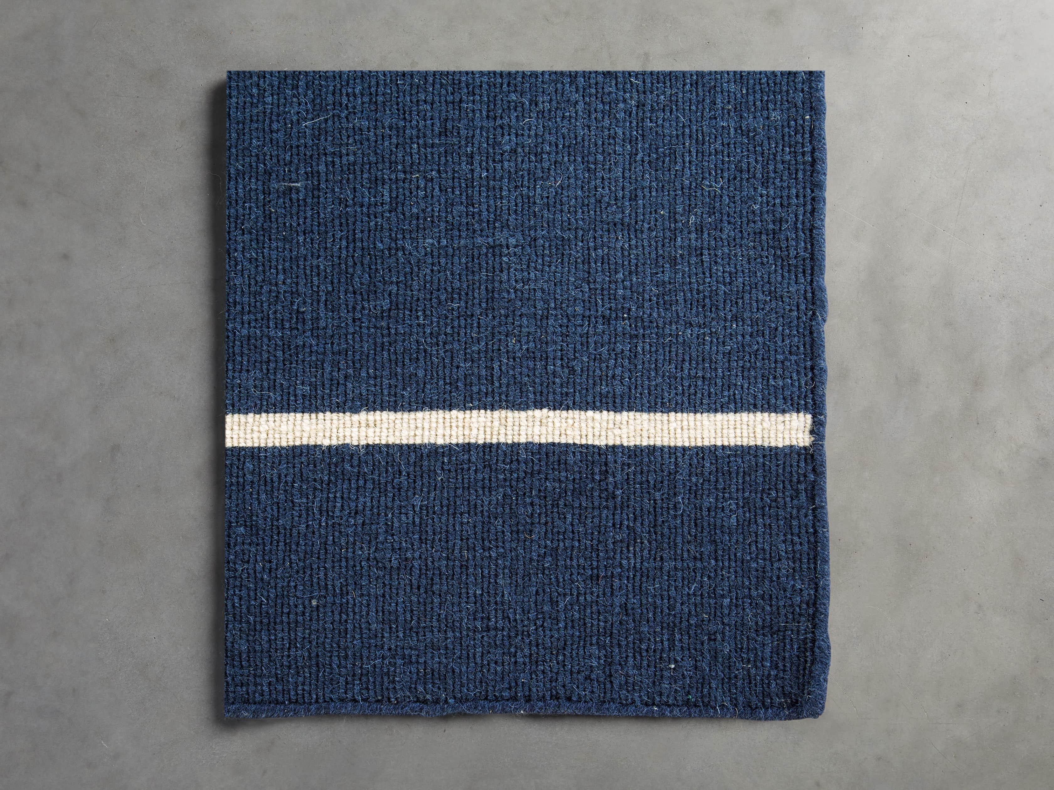 18X18 Tybee Flatweave Rug Swatch in Dark Blue, slide 1 of 1