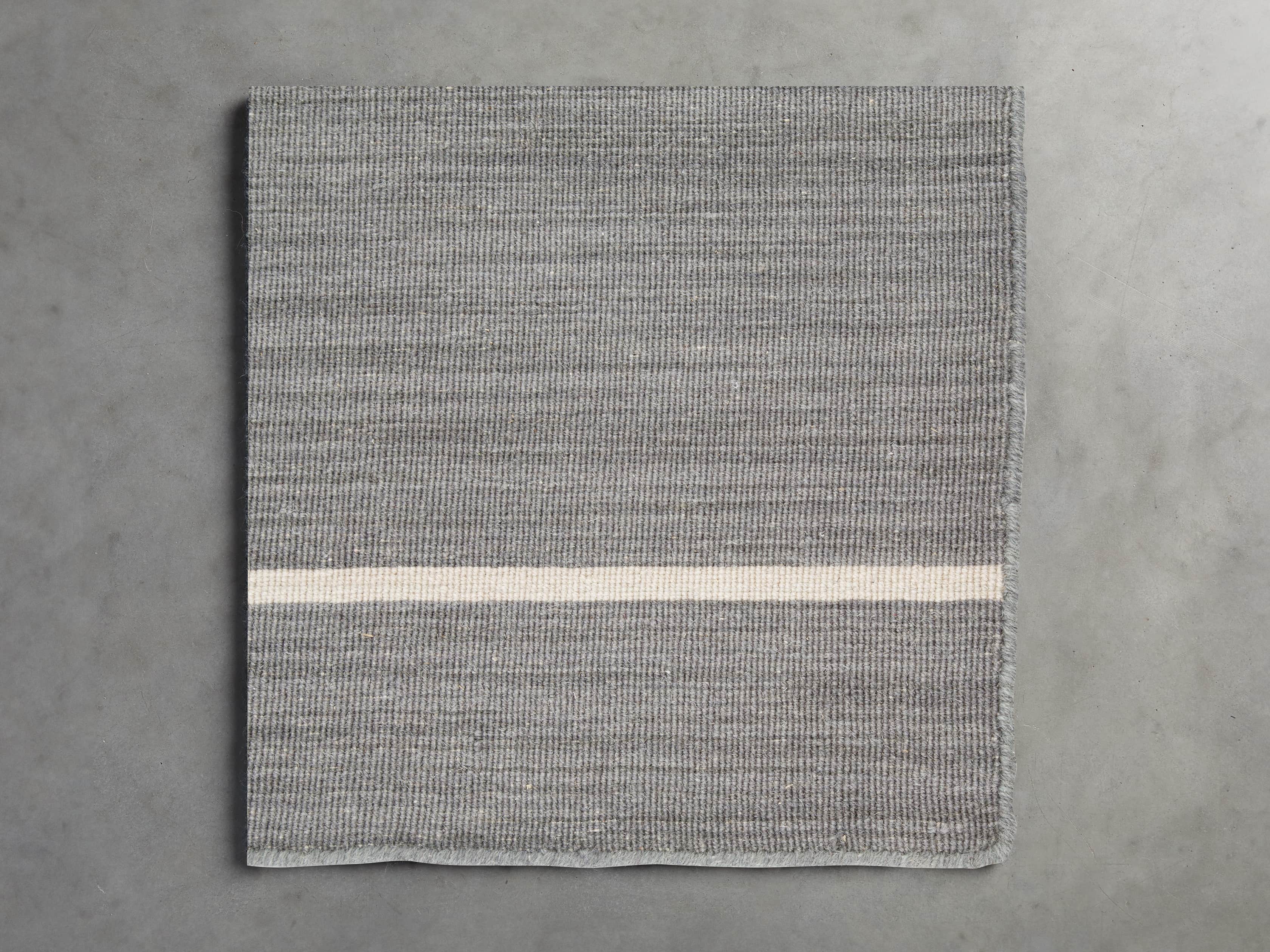 18X18 Tybee Flatweave Rug Swatch in Grey, slide 1 of 1