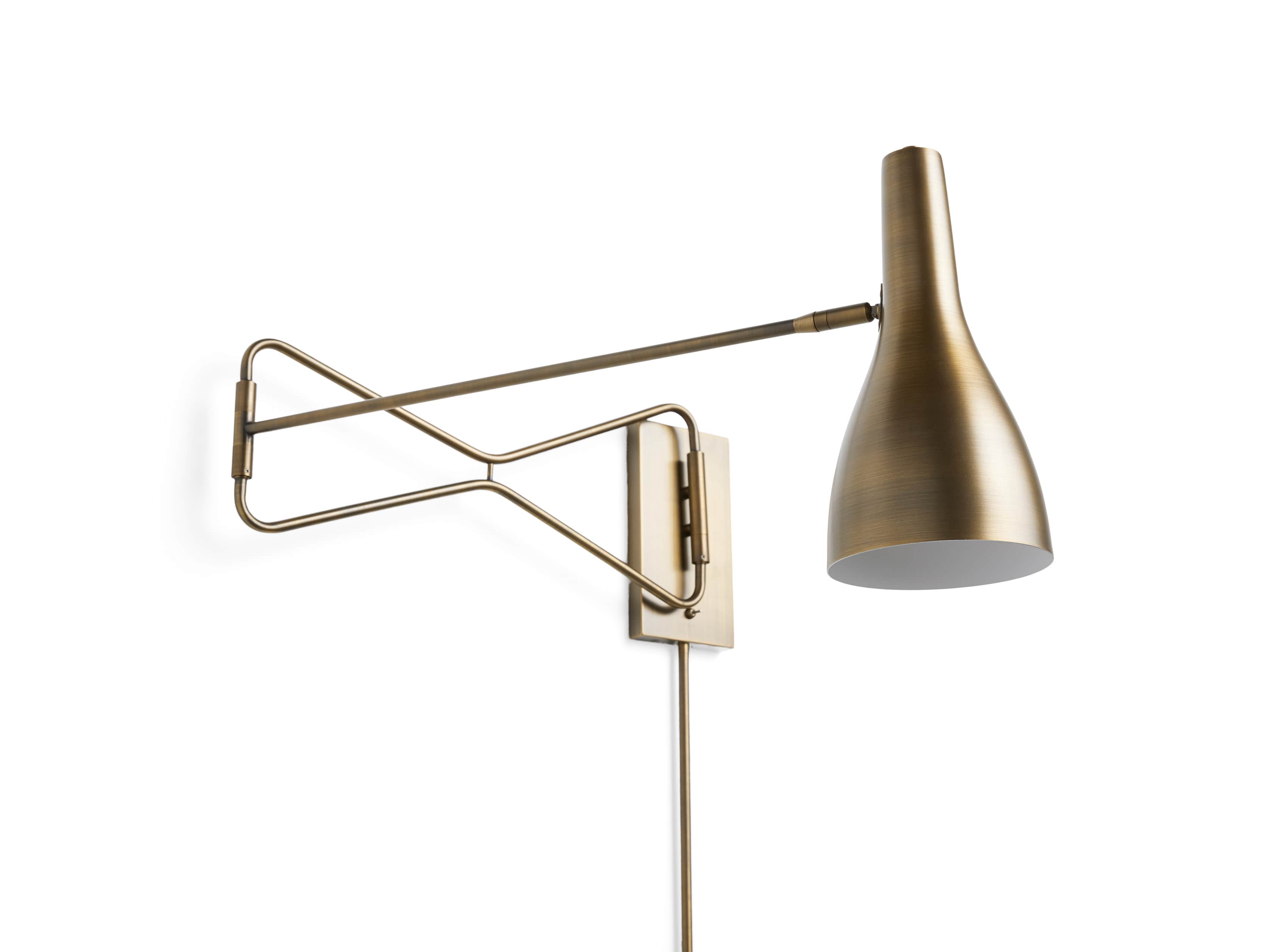 Aldrich Swing-Arm Brass Wall Sconce, slide 3 of 3
