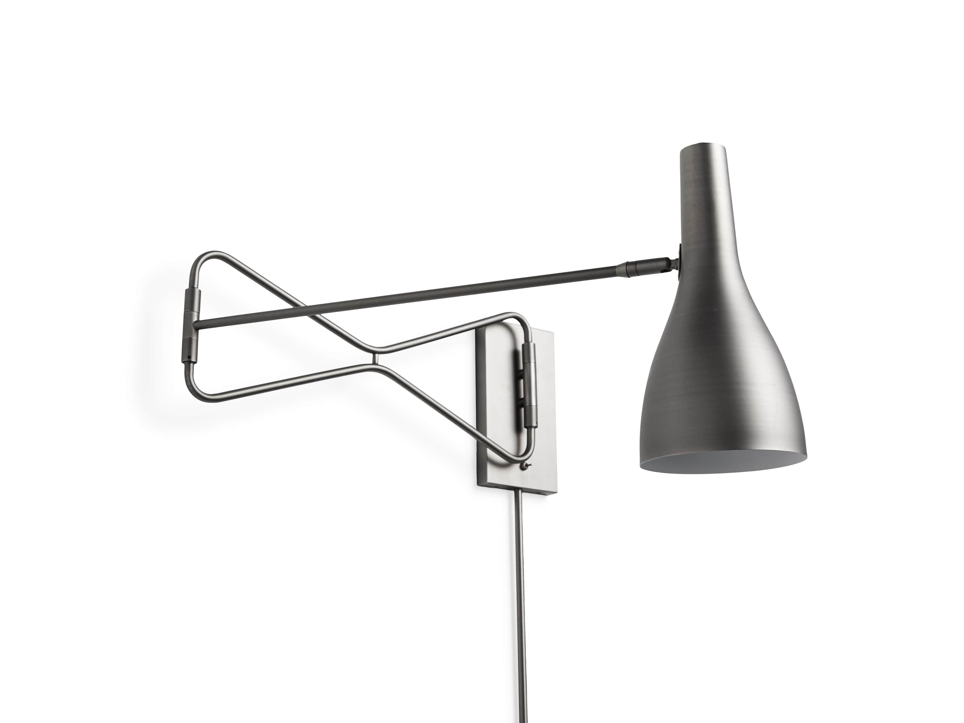 Aldrich Swing-Arm Nickel Wall Sconce, slide 3 of 3