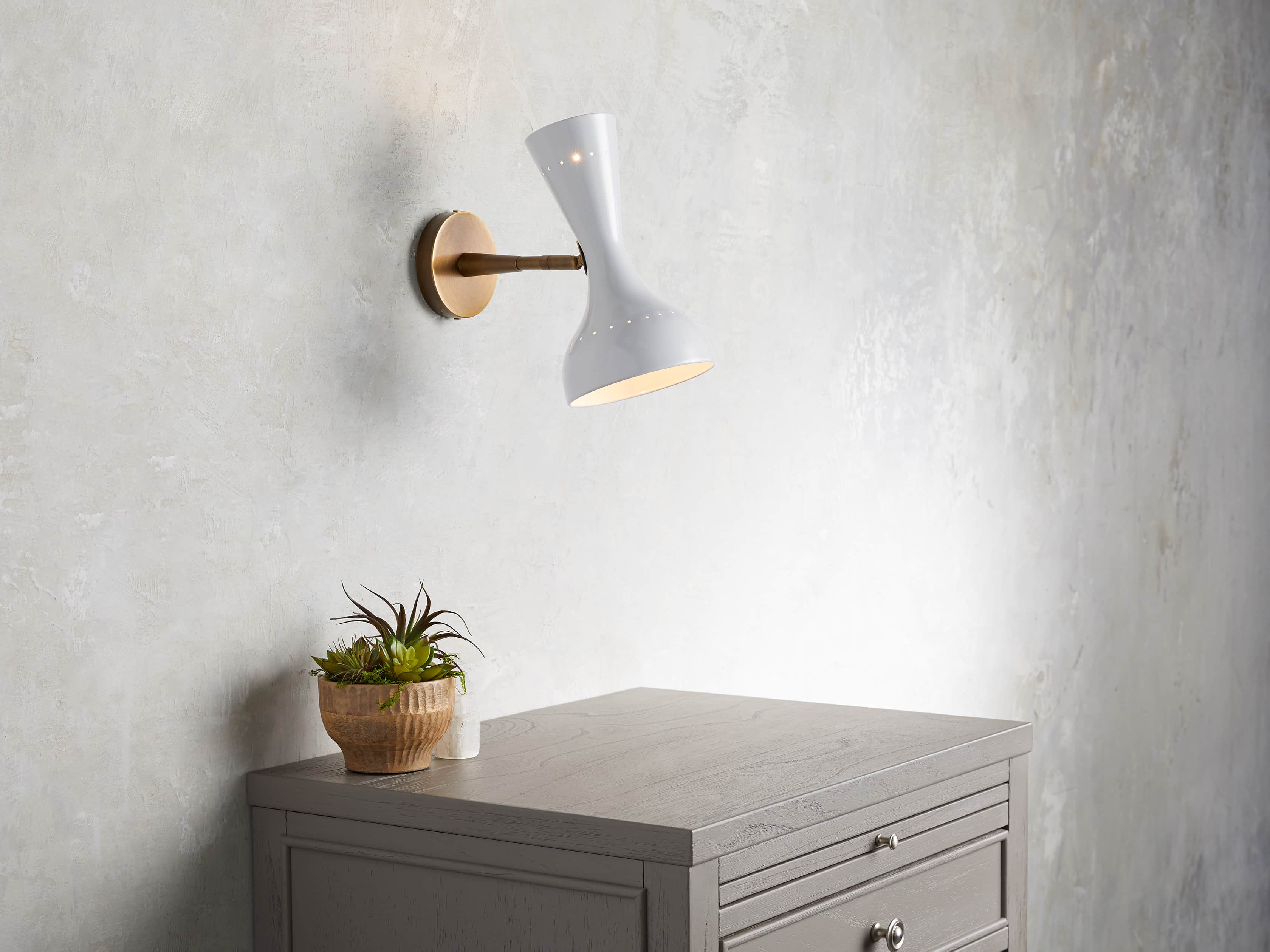 Torrin White Wall Sconce, slide 2 of 4