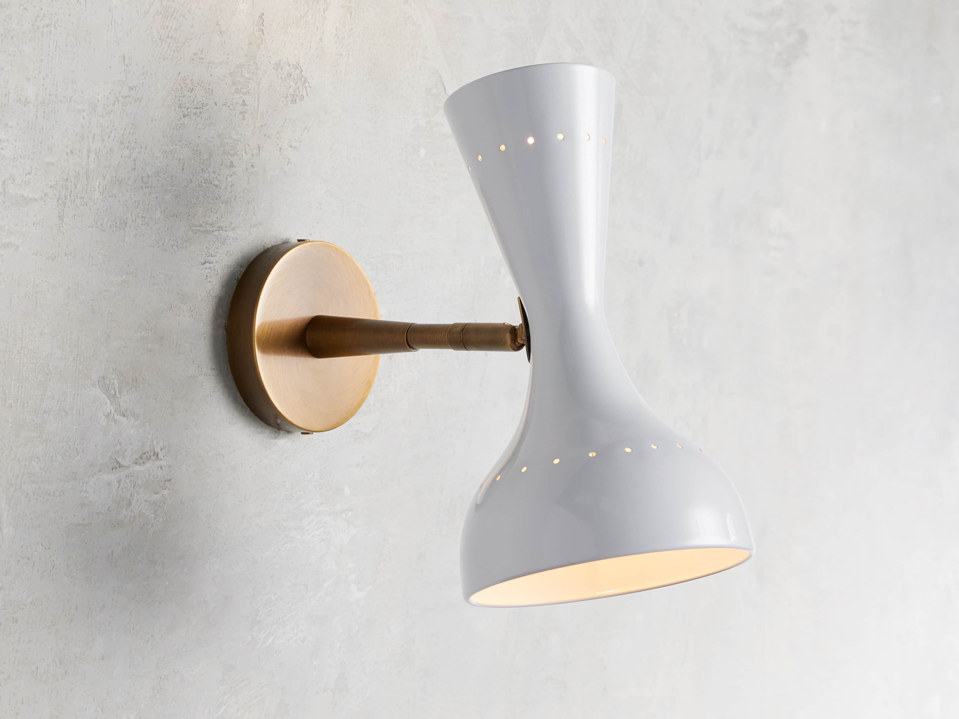 Torrin White Wall Sconce, slide 1 of 4
