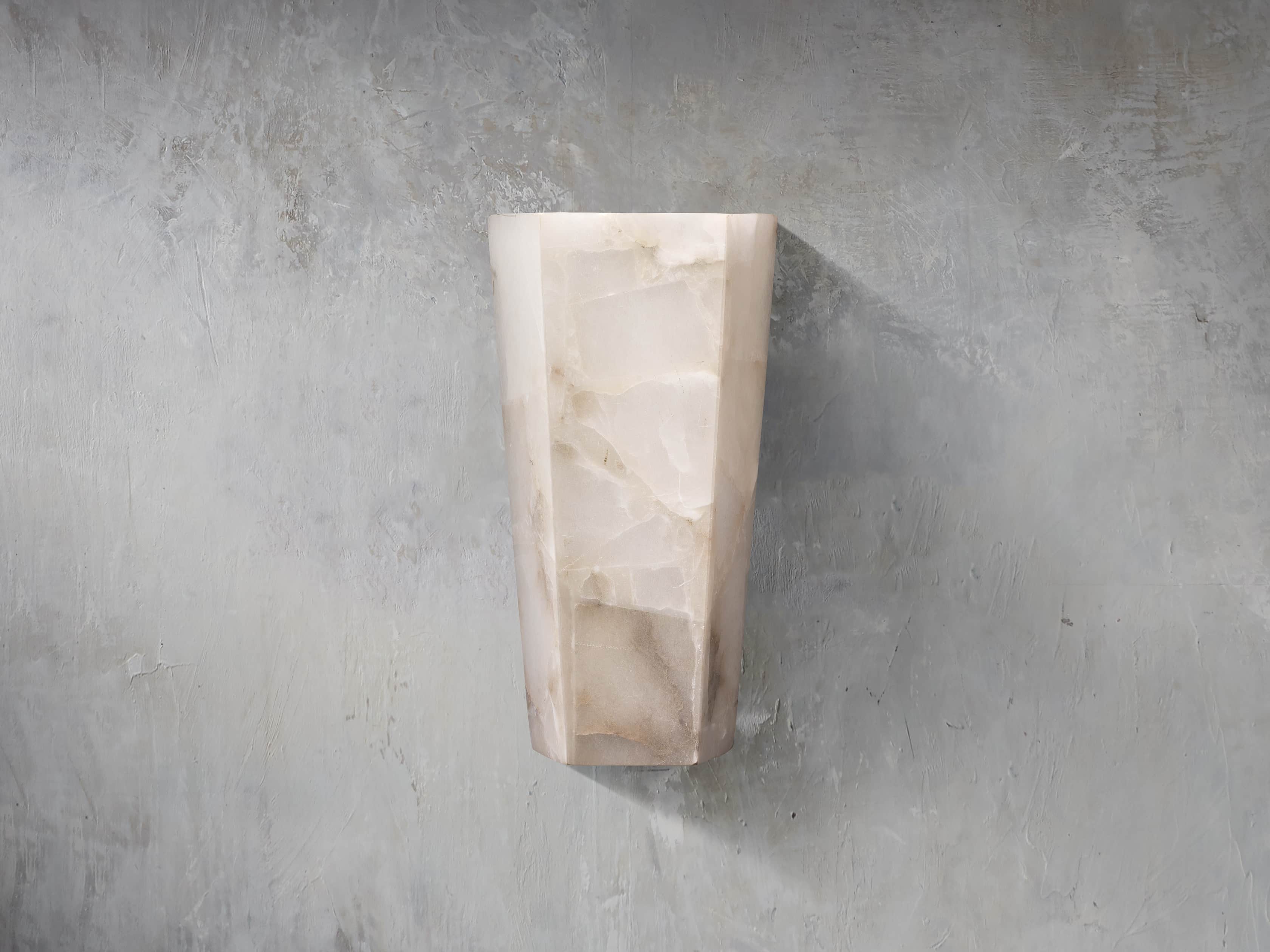 Alabaster Hexagonal Large Sconce, slide 1 of 2