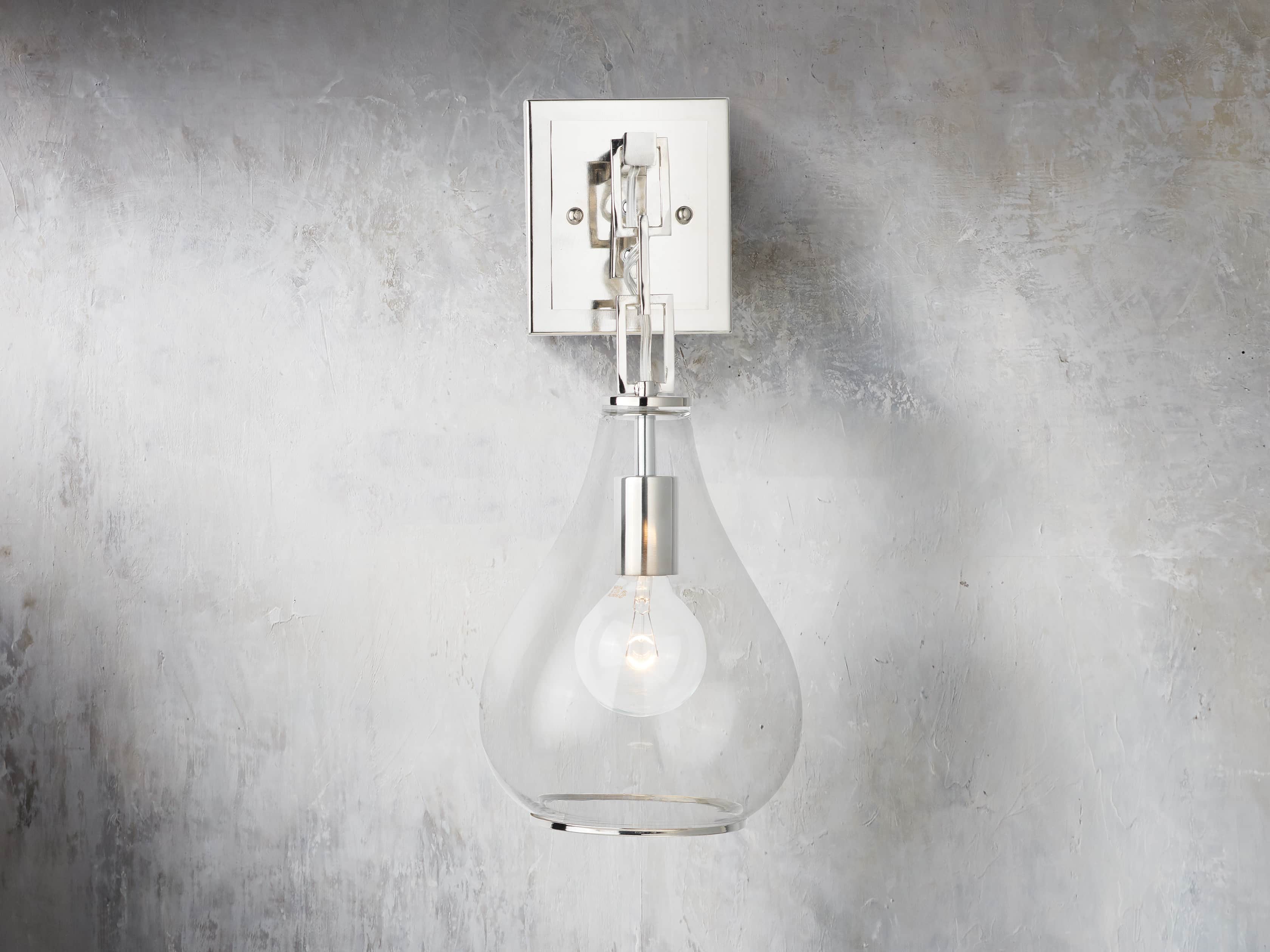 Lowell Sconce in Nickel, slide 3 of 6