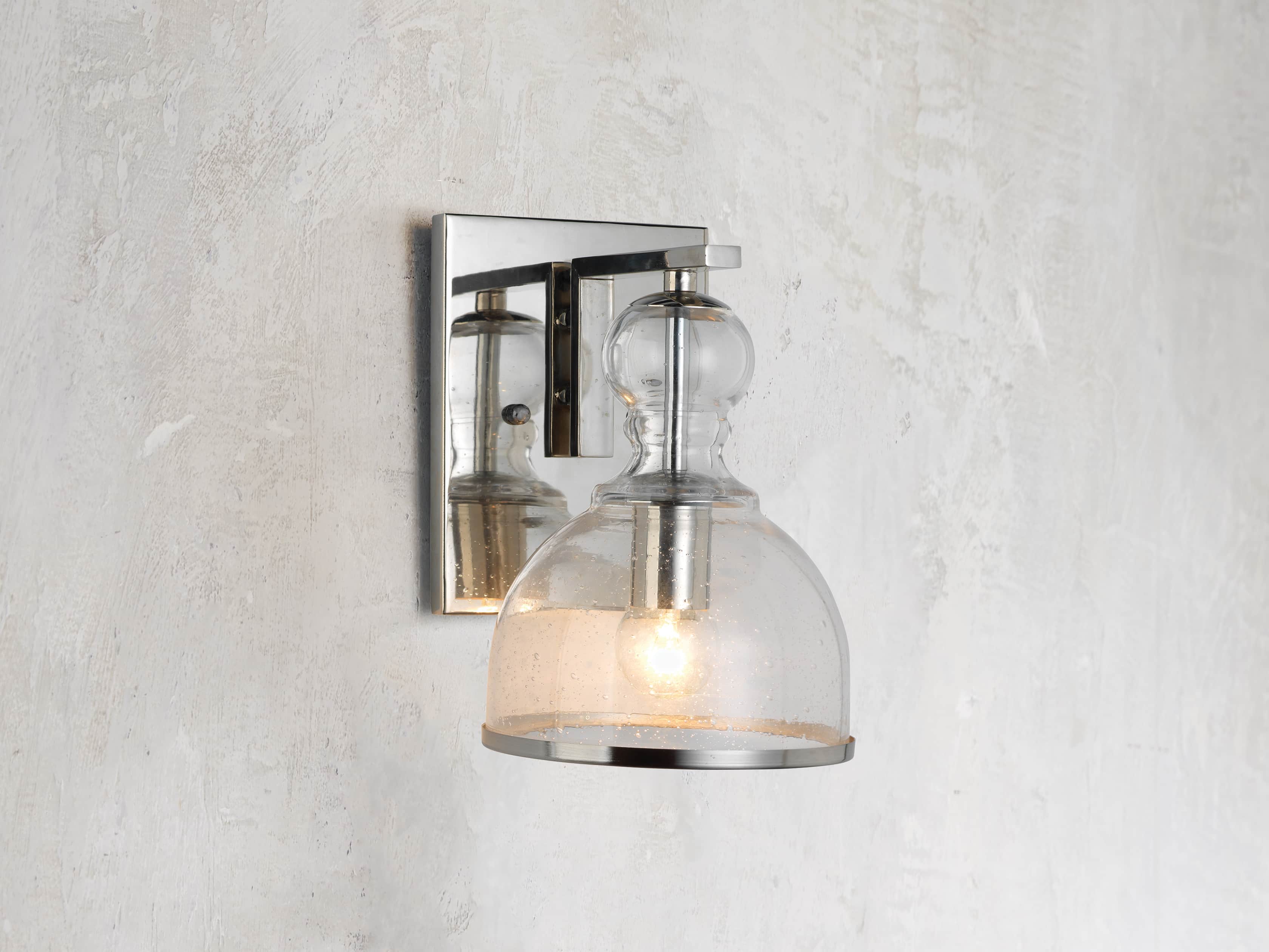 Safford Nickel Small Sconce, slide 1 of 6