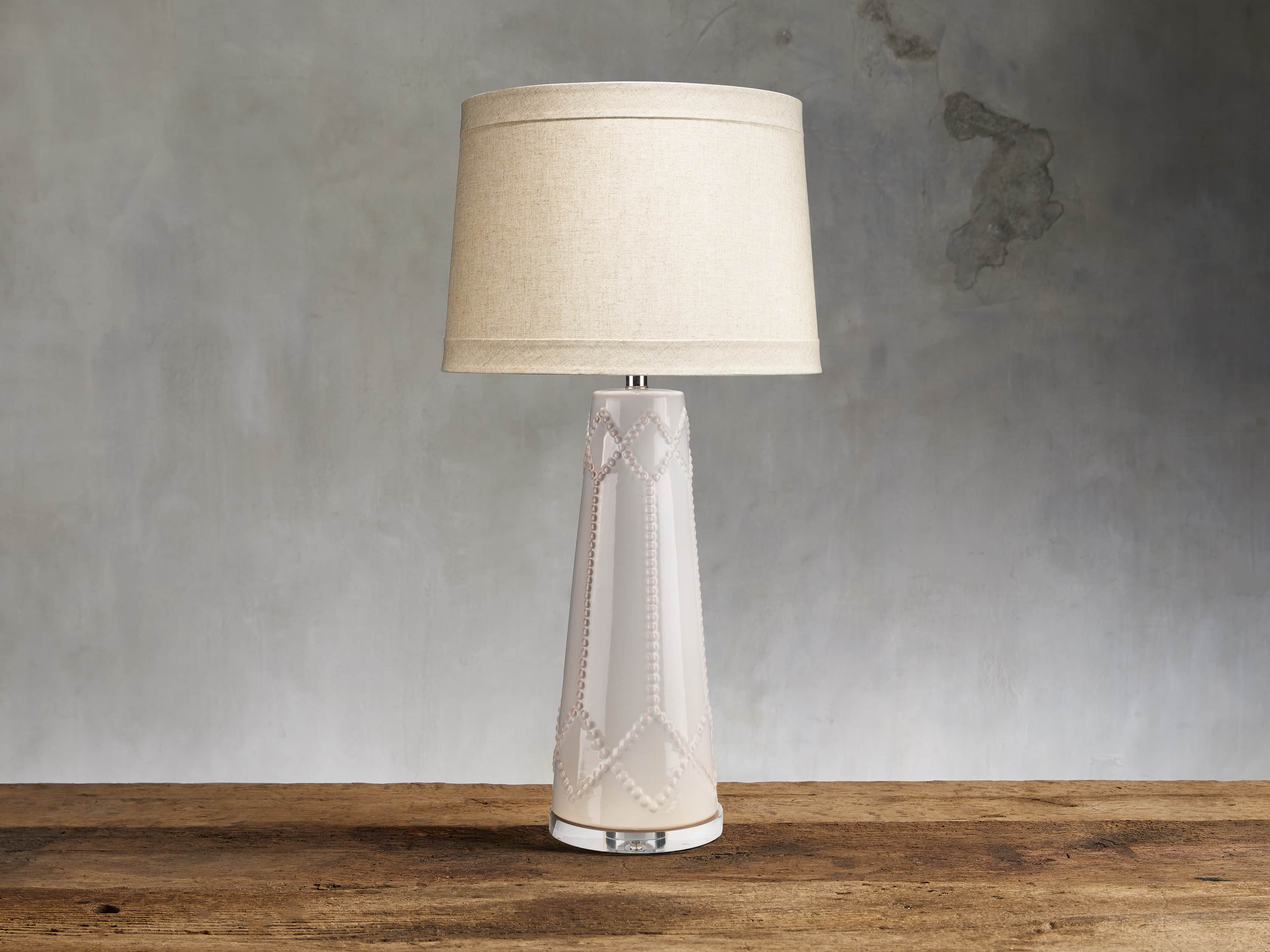 Jordiana Table Lamp in Ivory, slide 1 of 2