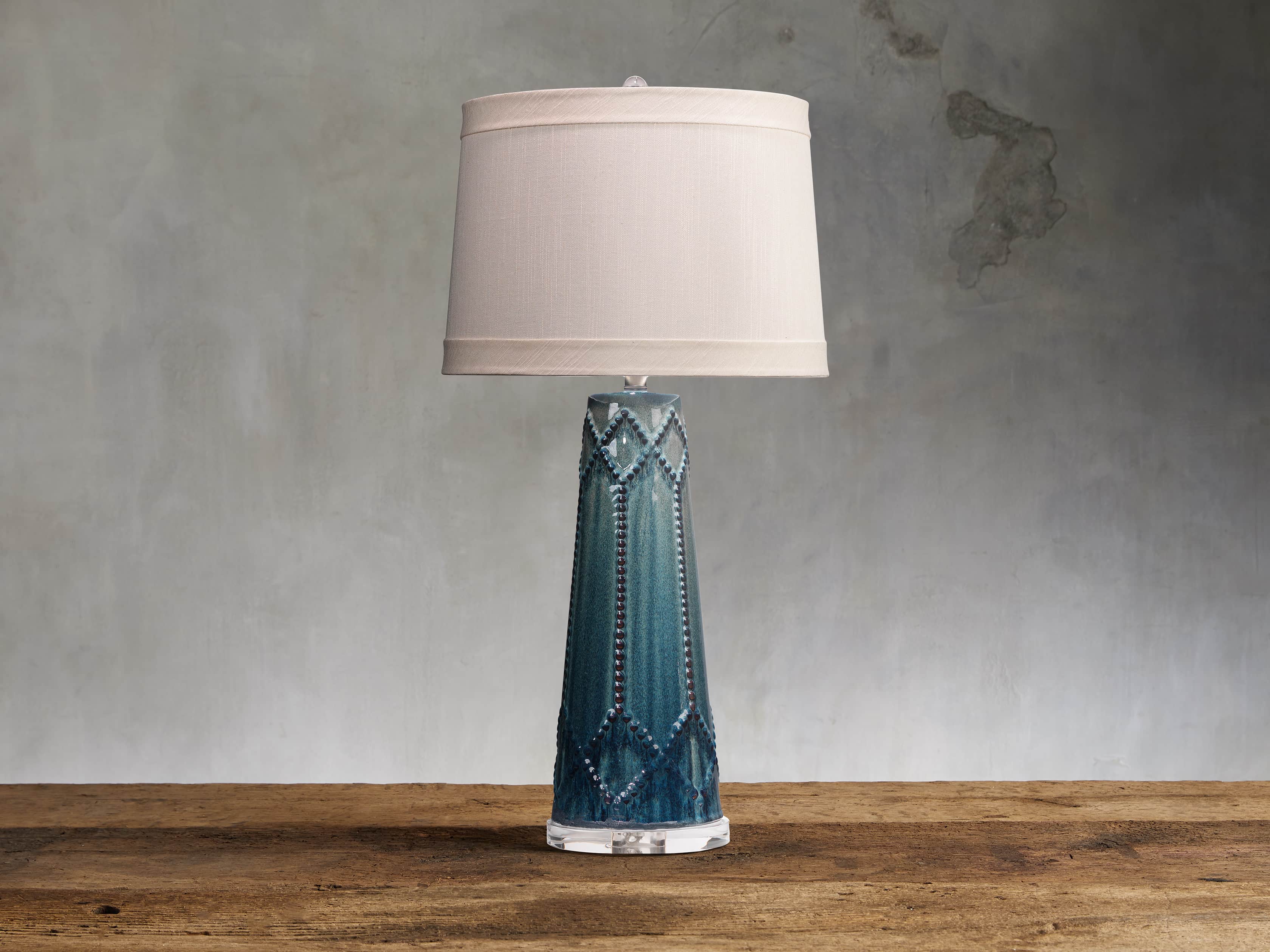 Jordiana Table Lamp in Teal, slide 1 of 2