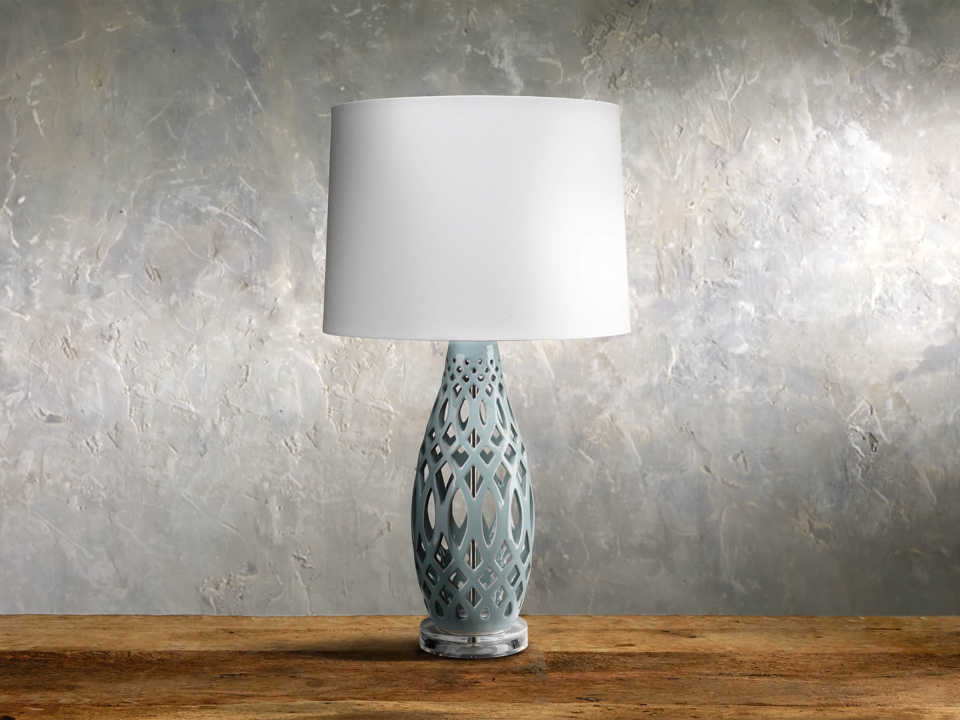 Roanne Table Lamp in Pale Blue, slide 1 of 1