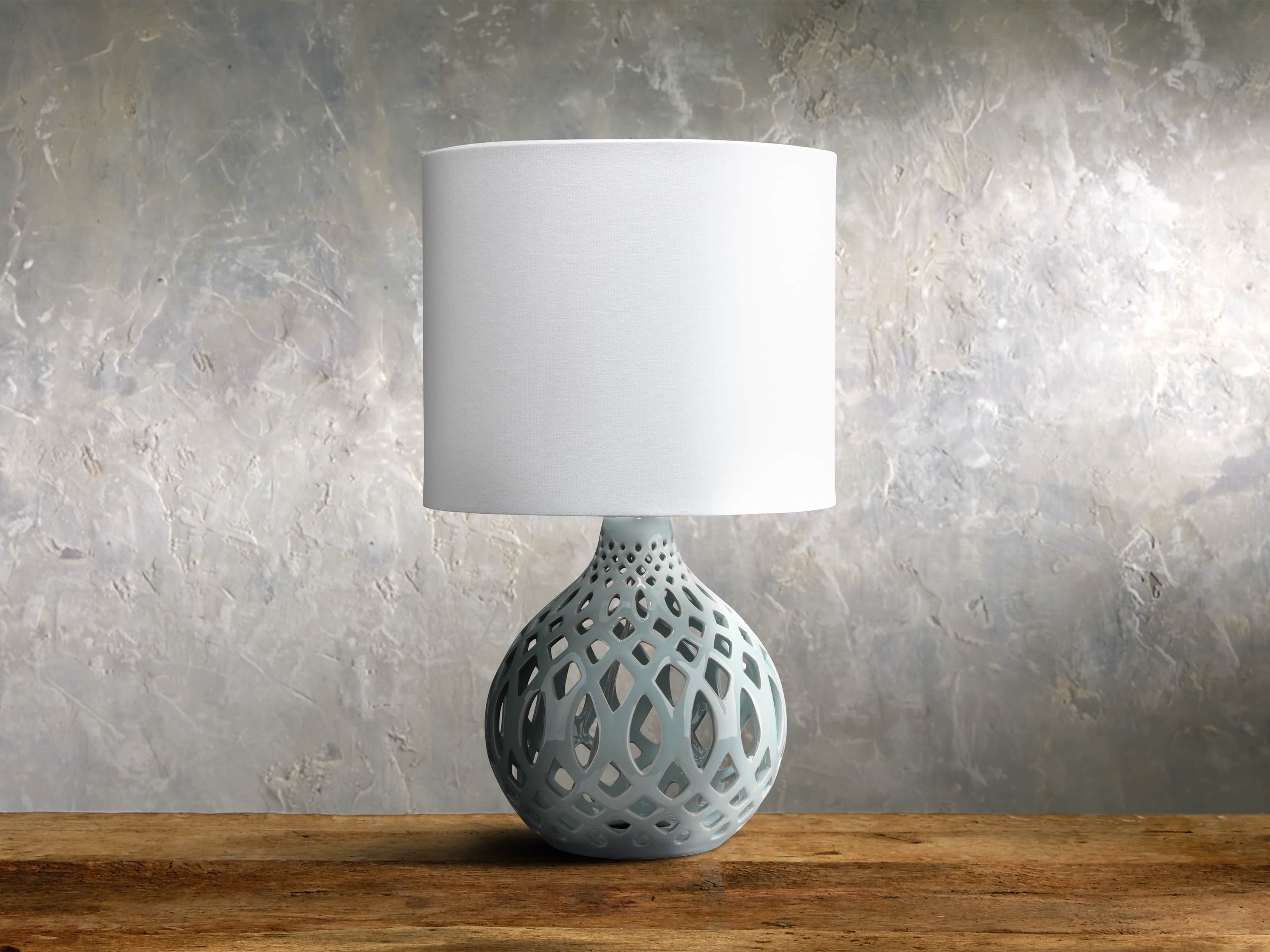 Roanne Petite Table Lamp in Pale Blue, slide 1 of 1