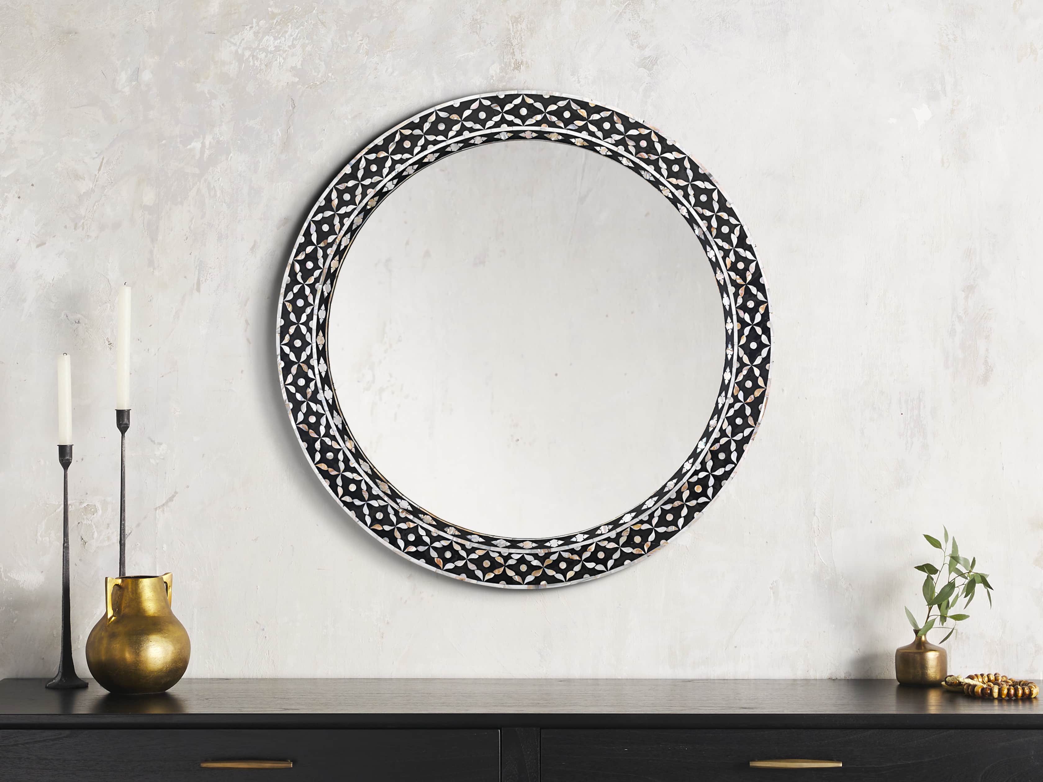 MARCEL 36" ROUND MIRROR, slide 1 of 3