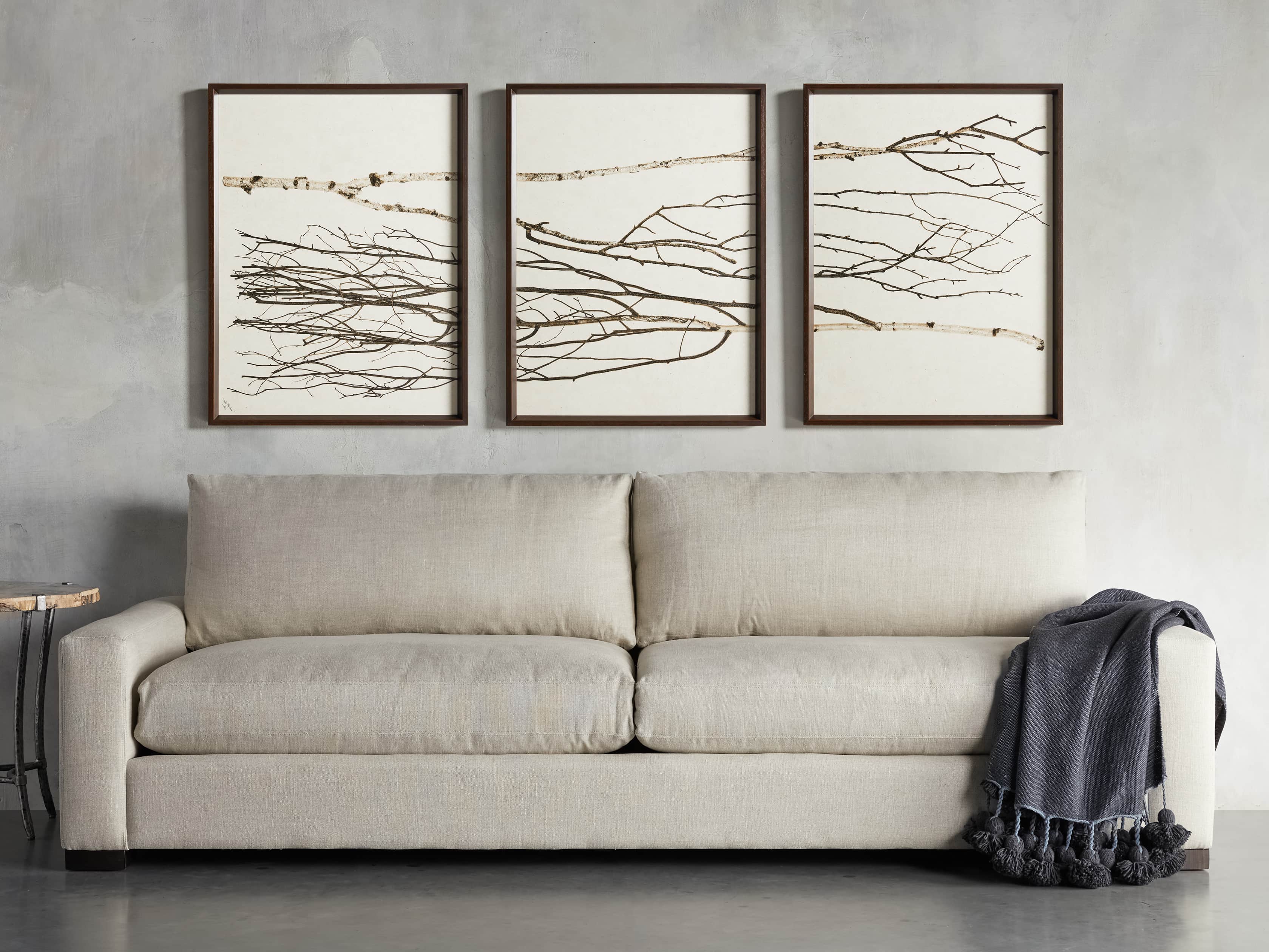 Birch Triptych Framed Print, slide 10 of 10