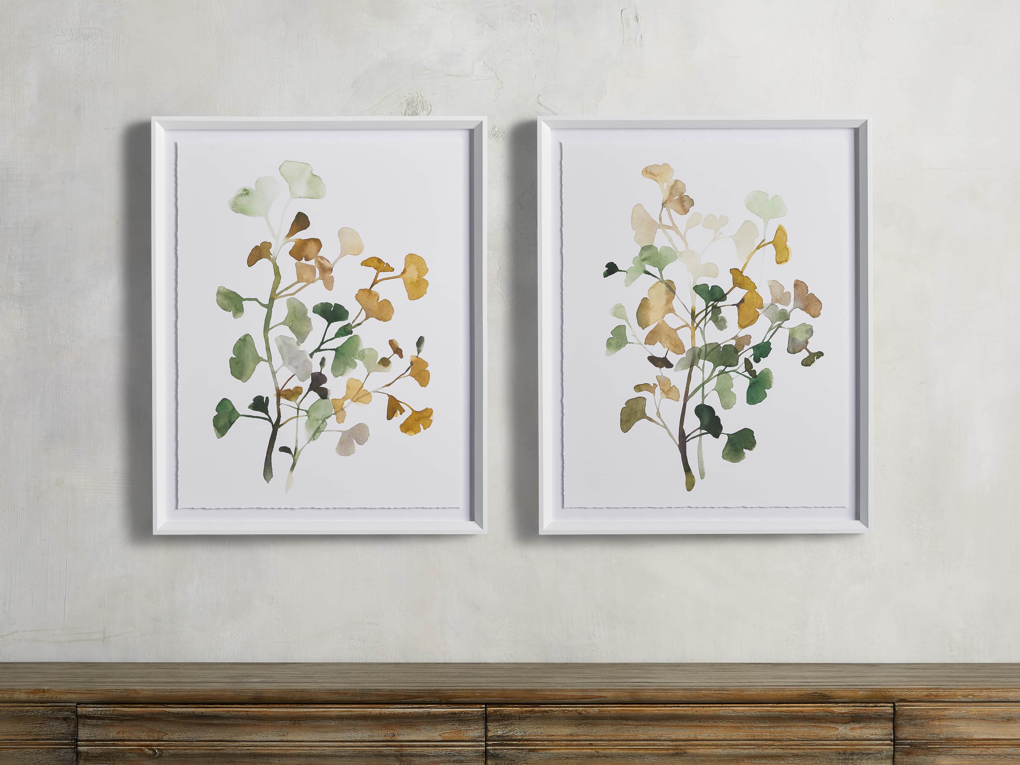 Ginkgo Watercolor Framed Print III, slide 3 of 4