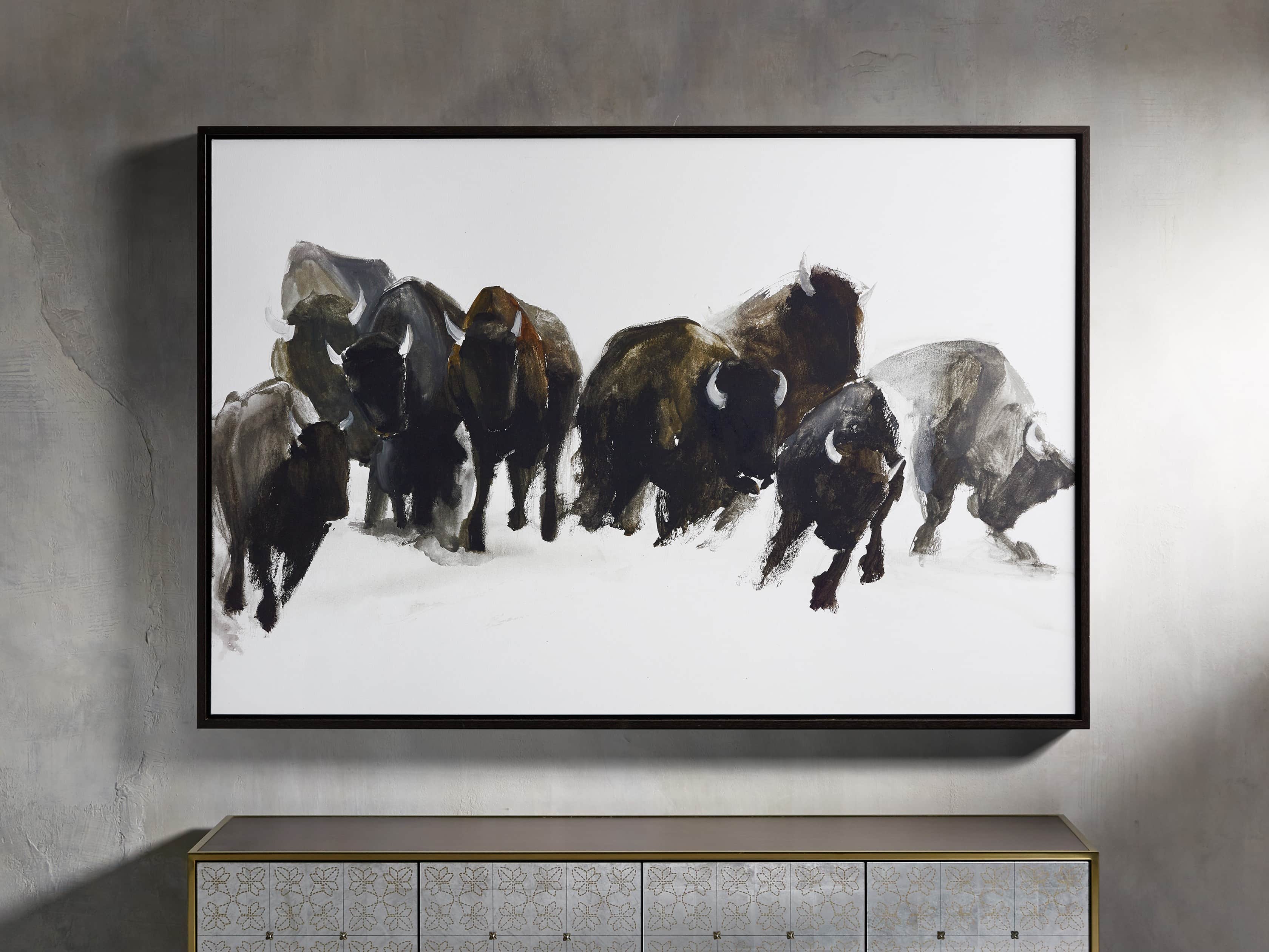 Gathering 60" Framed Print, slide 1 of 4