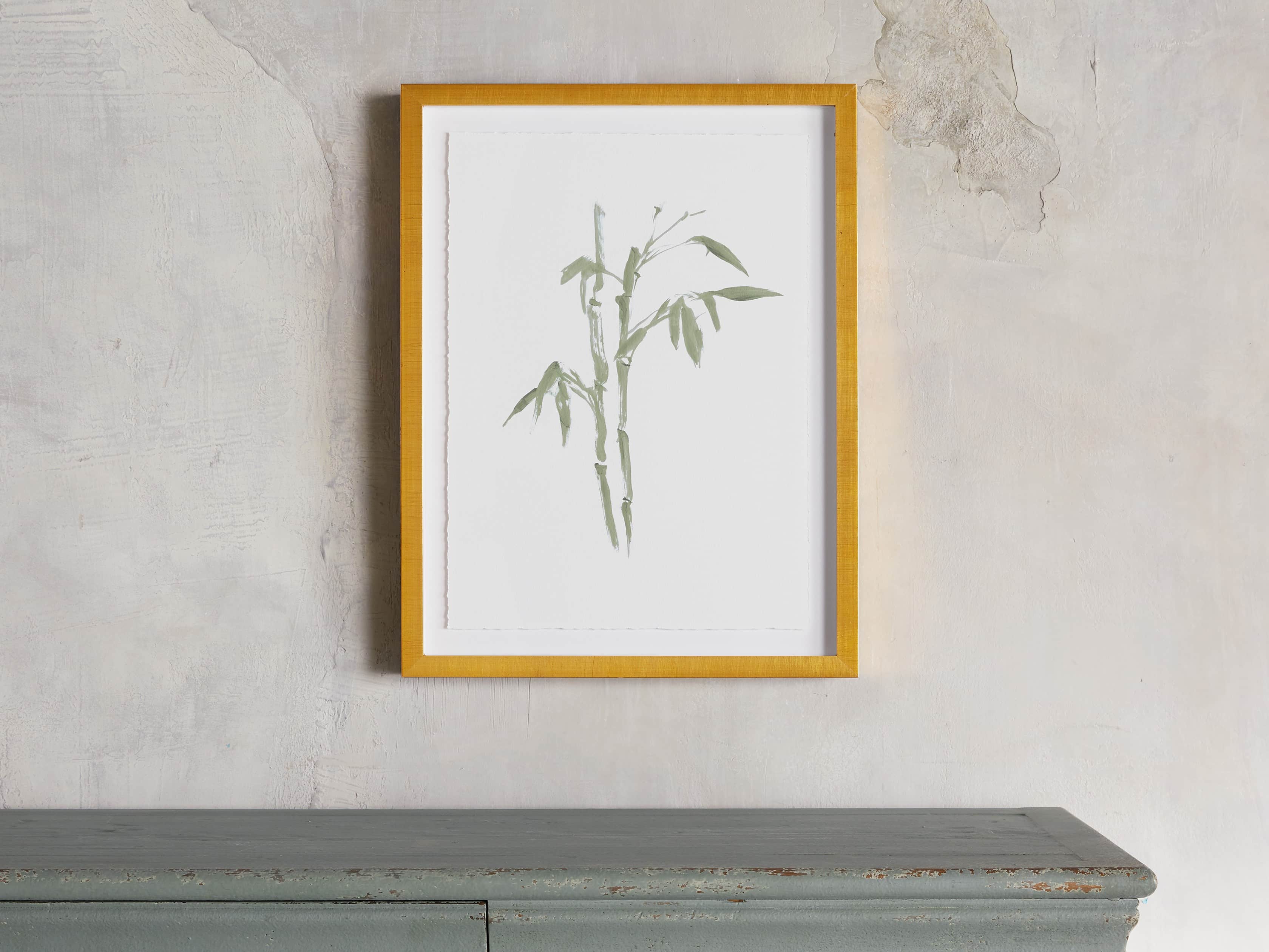Sage Bamboo Framed Print