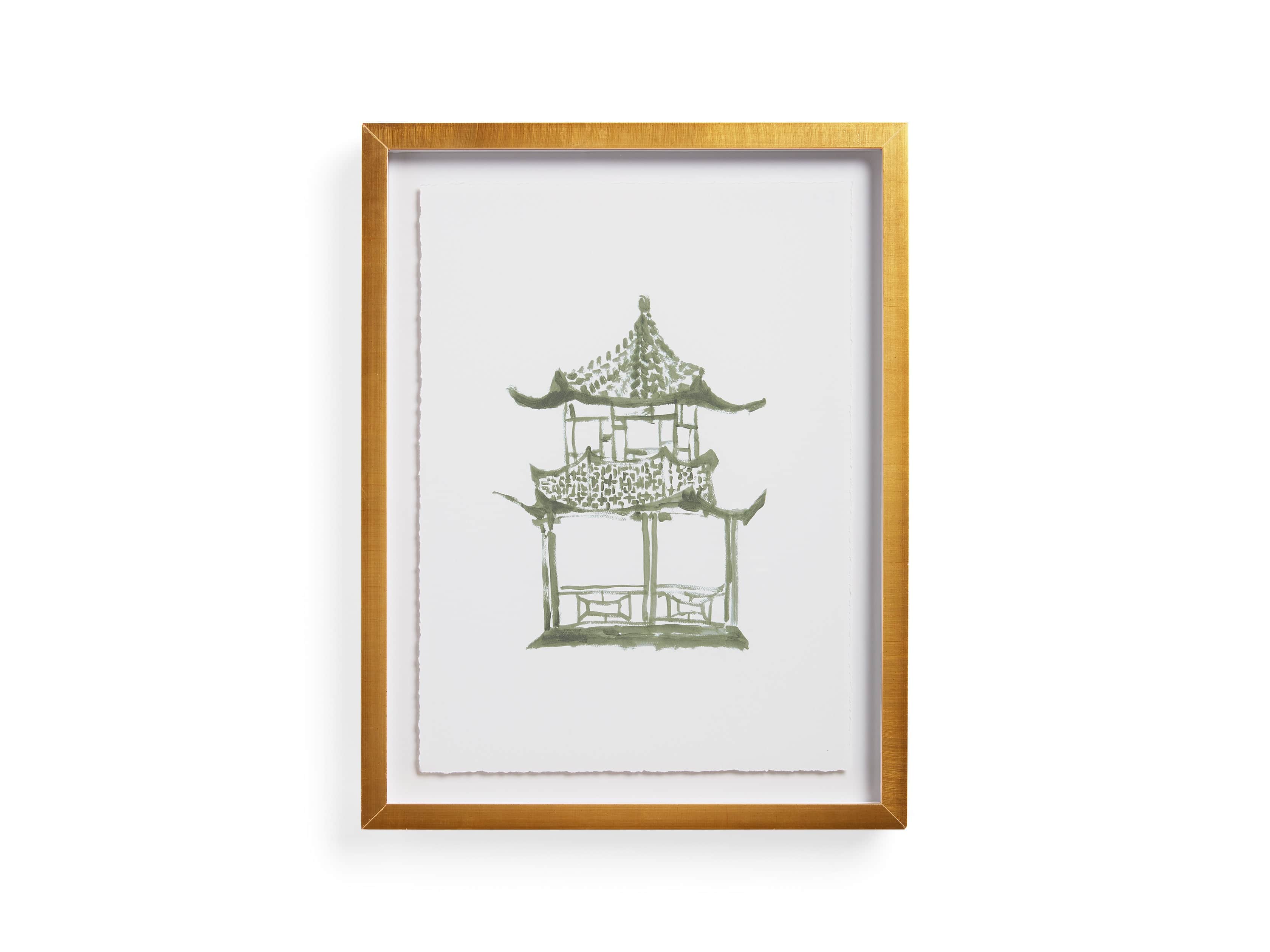 Sage Pagoda Framed Print