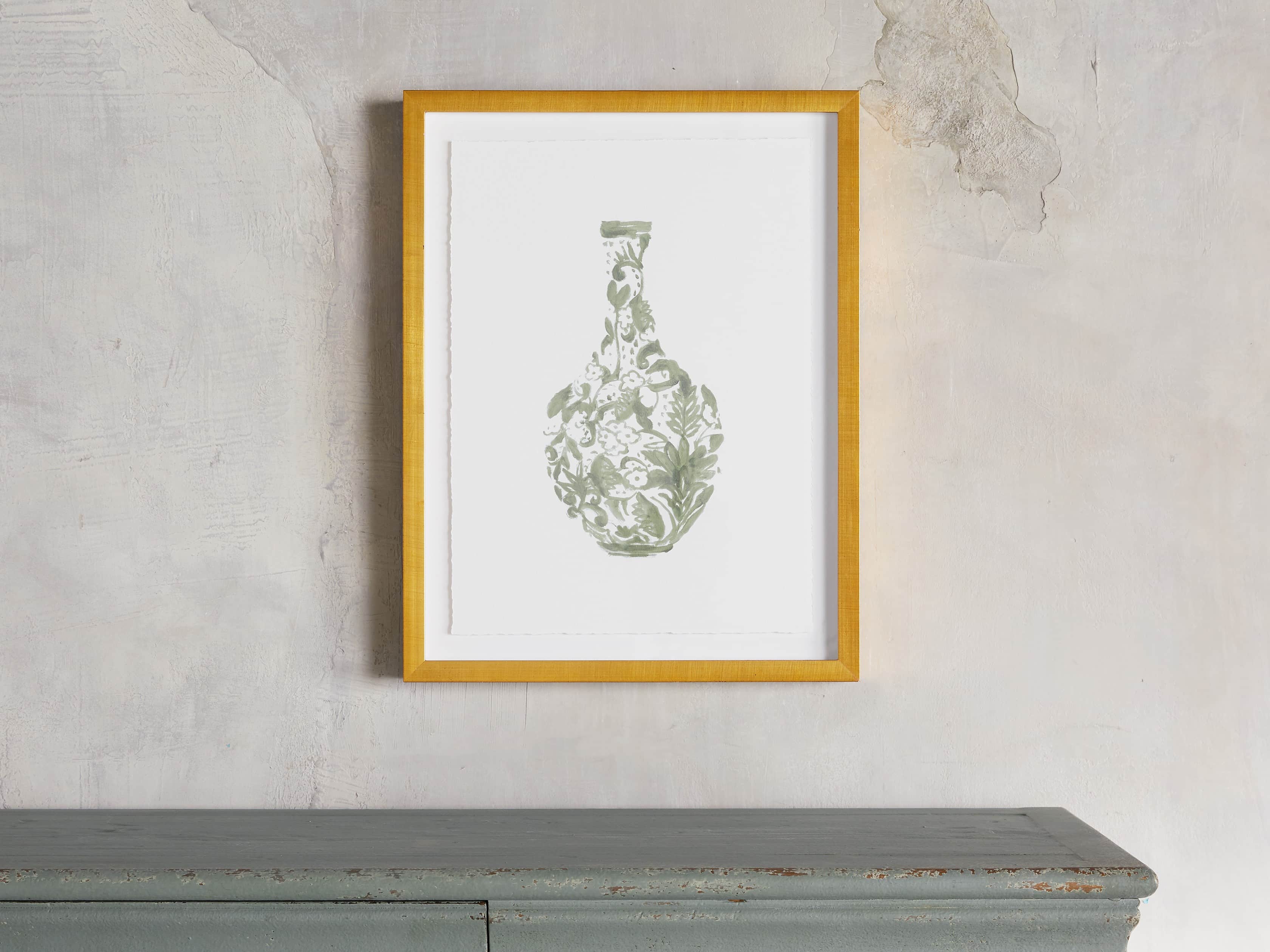 Sage Porcelain Framed Print 1
