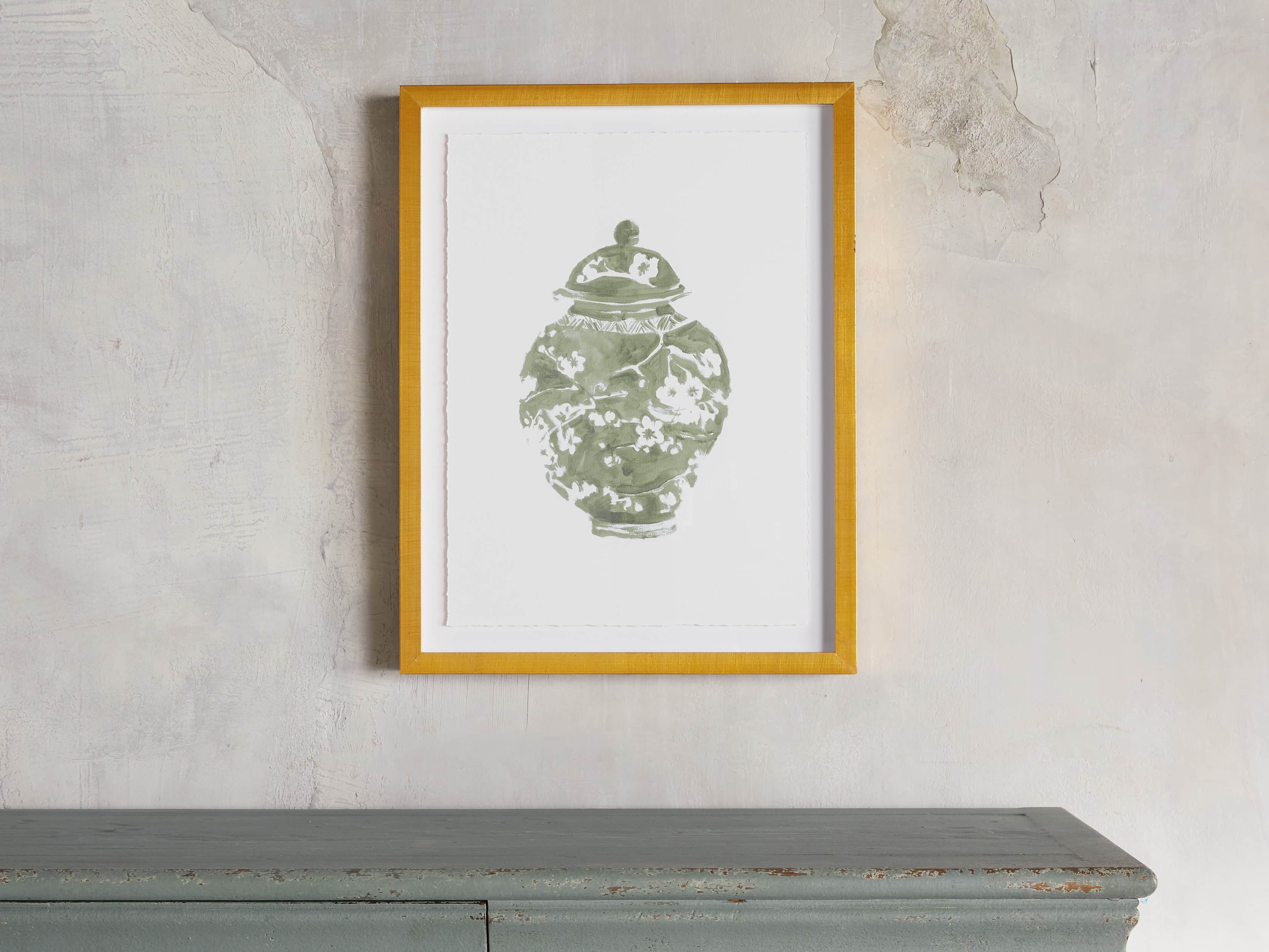 Sage Porcelain Framed Print 2