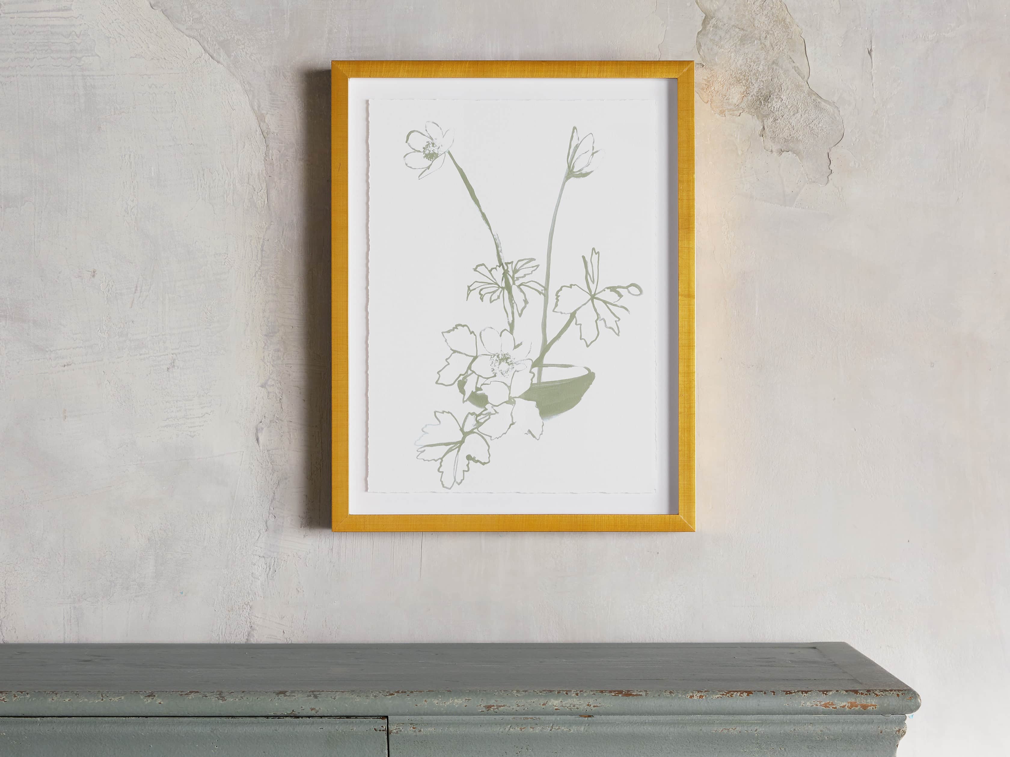 Sage Blooms Framed Print 2