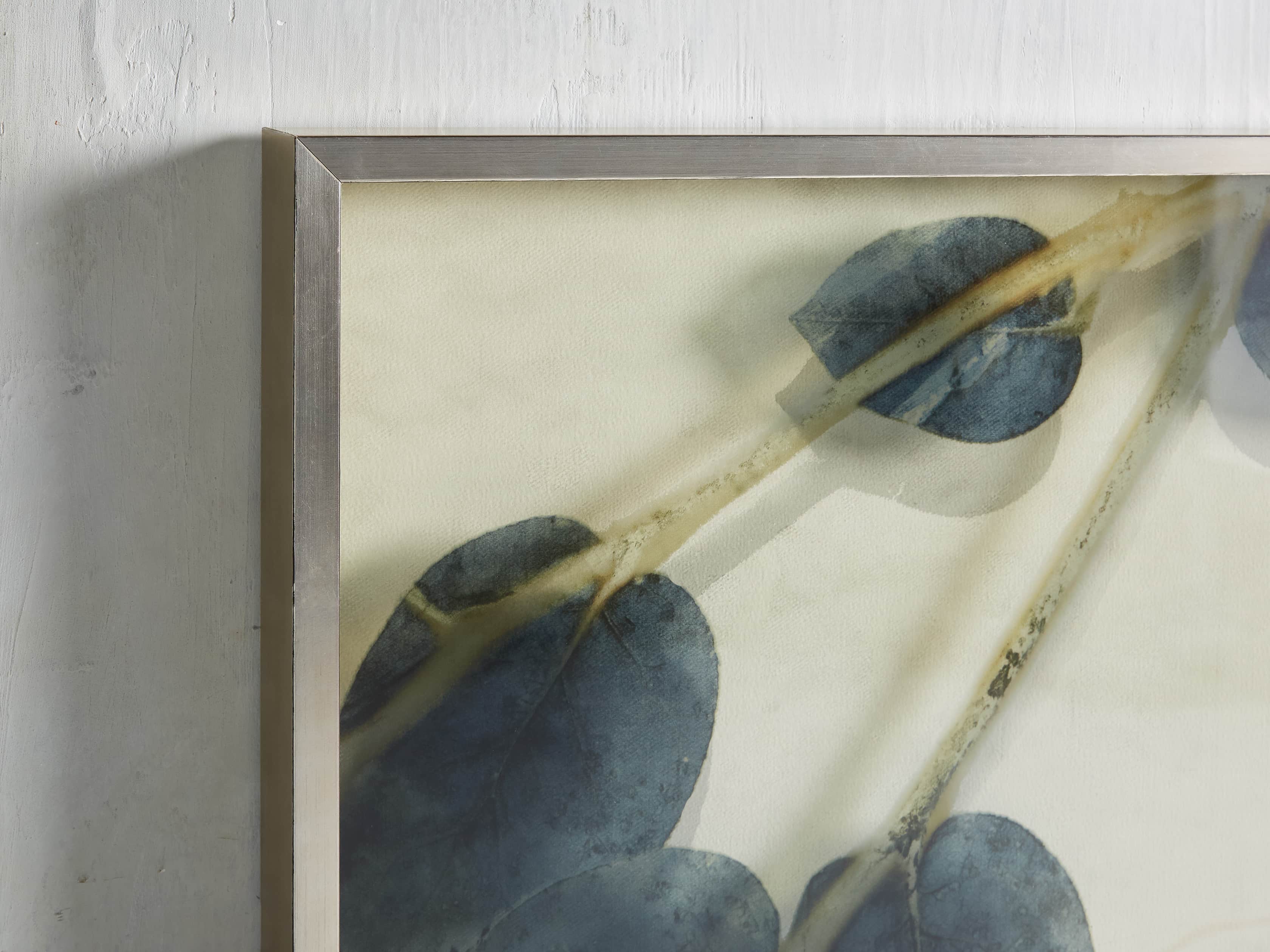 Blue Lemon Leaves Framed Print I, slide 2 of 5
