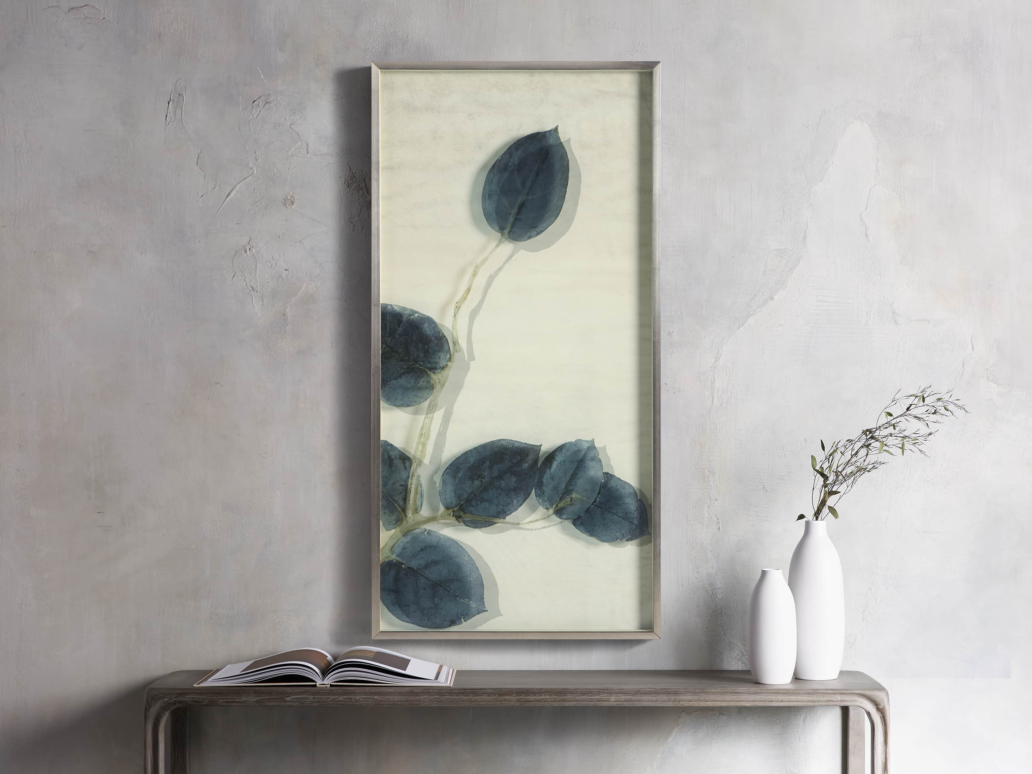 Blue Lemon Leaves Framed Print II, slide 1 of 6