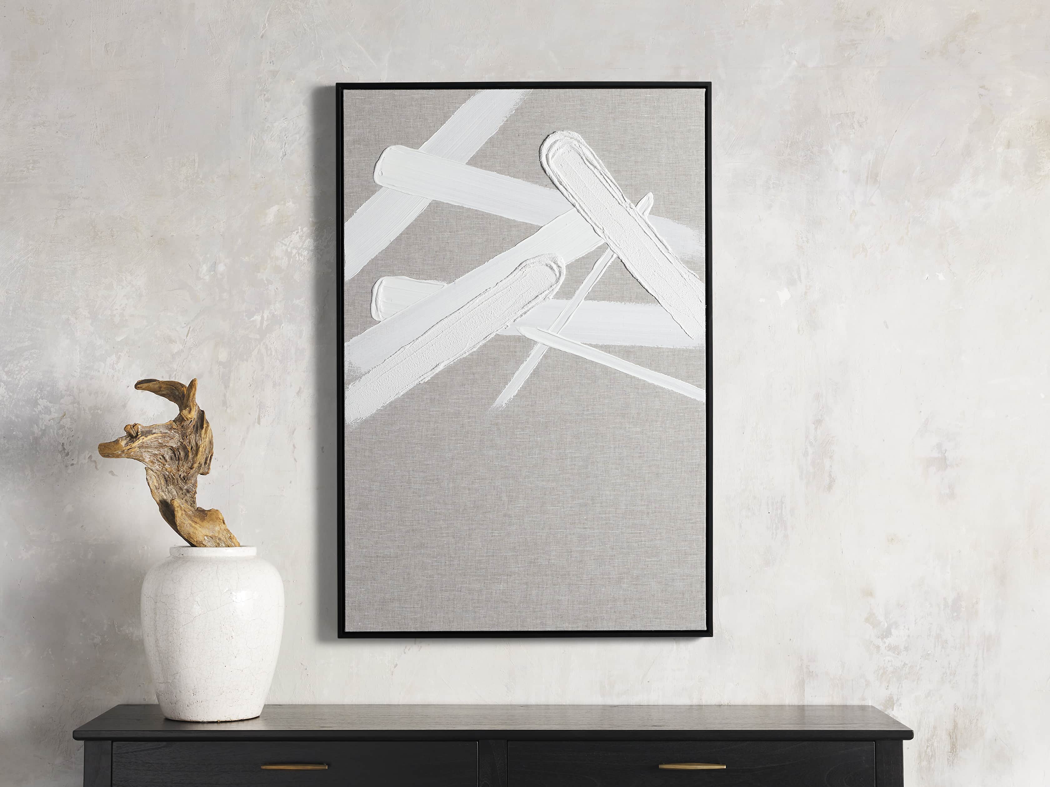 Format Framed Linen Painting II, slide 1 of 6