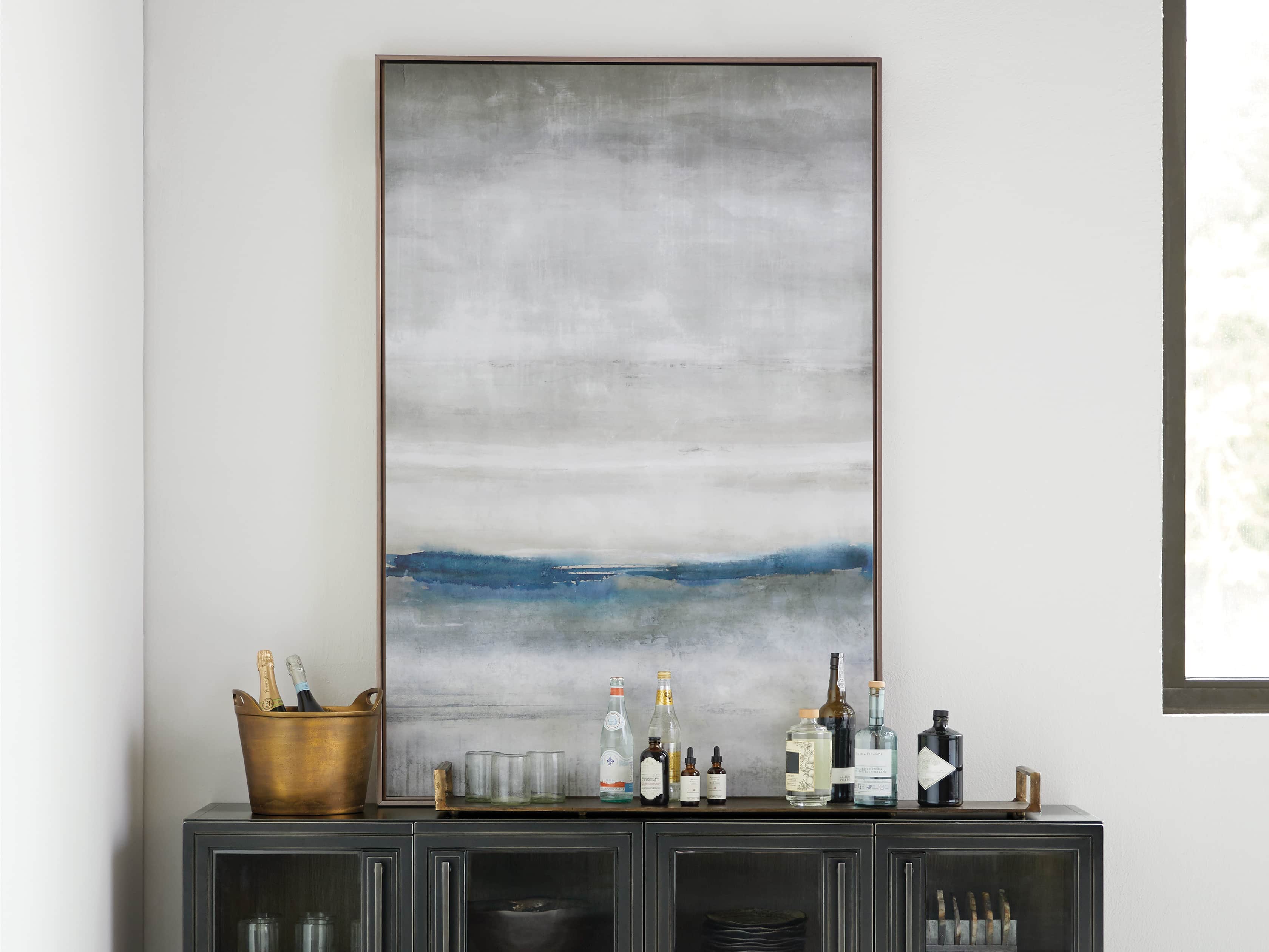 Rain At Sea 30" X 45" Framed Print, slide 4 of 7