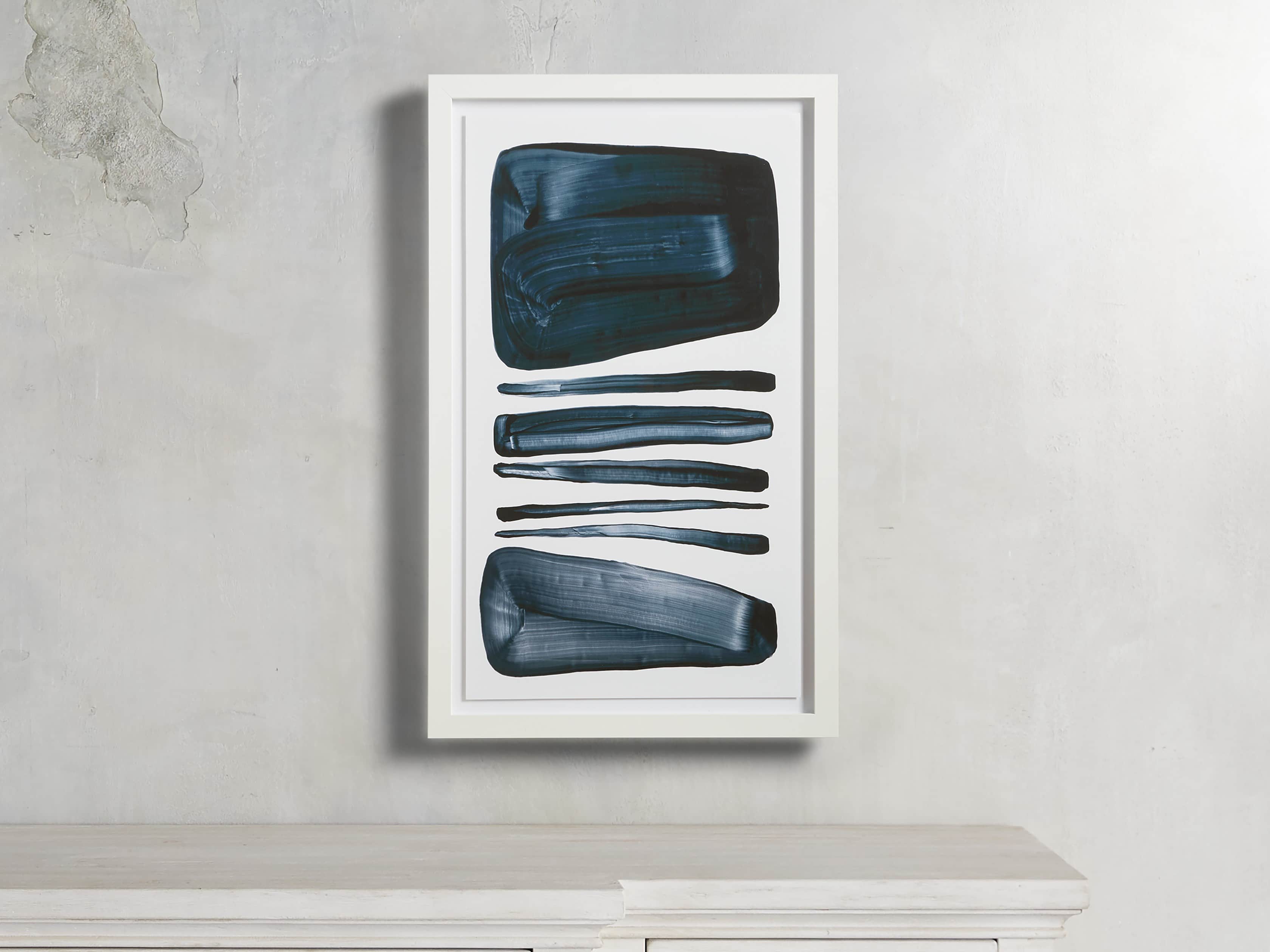 Black Lines 26" x 42" Framed Print 1