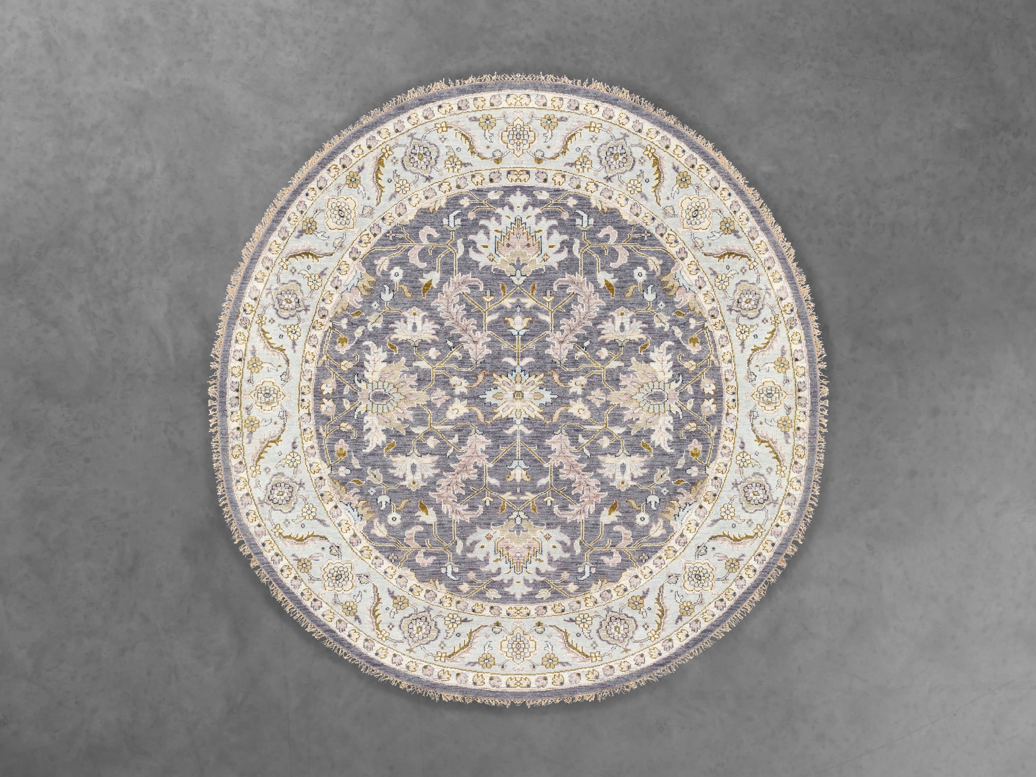 Alisandra 8' Round Hand Knotted Rug, slide 2 of 2
