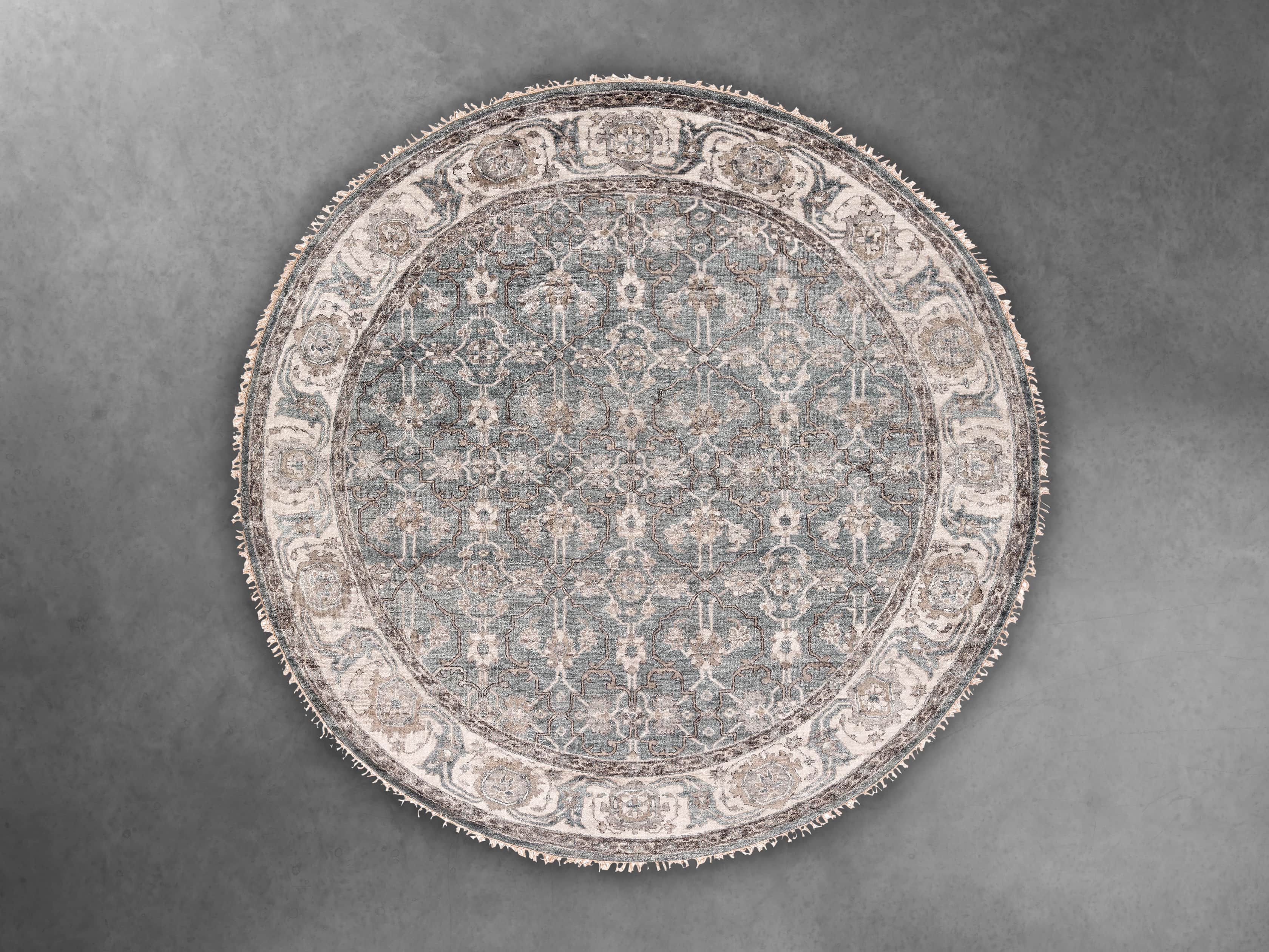 Atrani Hand Knotted 8' Round Rug, slide 1 of 1