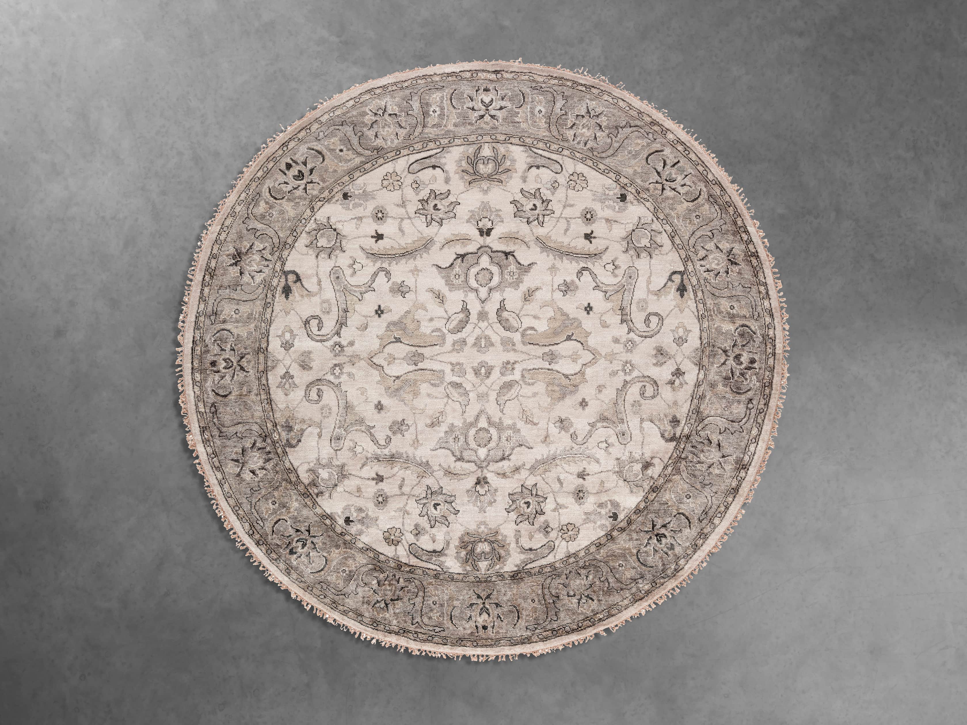 8' ROUND CLEA BEIGE RUG, slide 1 of 2