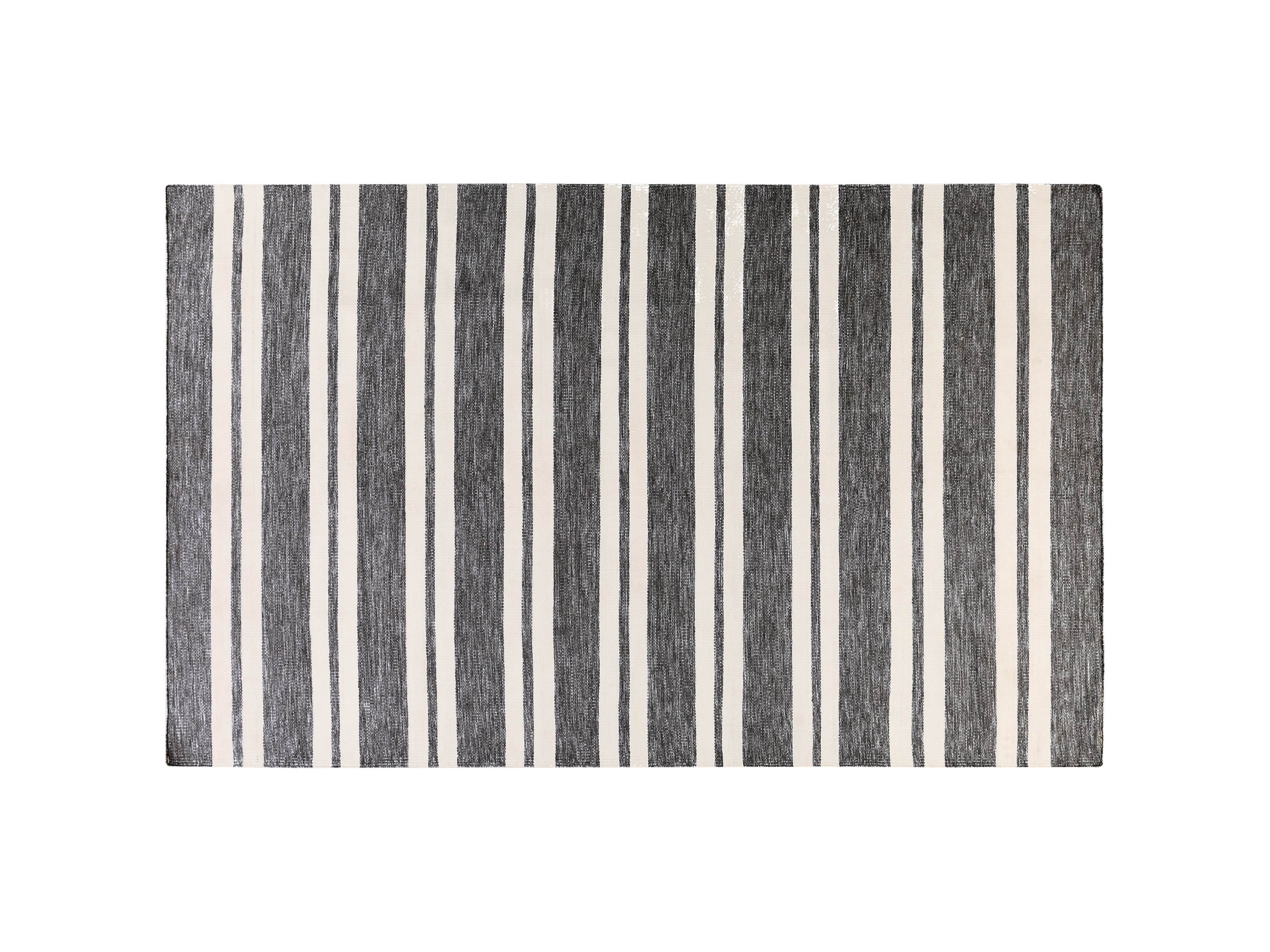 Collins 5' x 7'6" Outdoor Rug in Charcoal Stripe