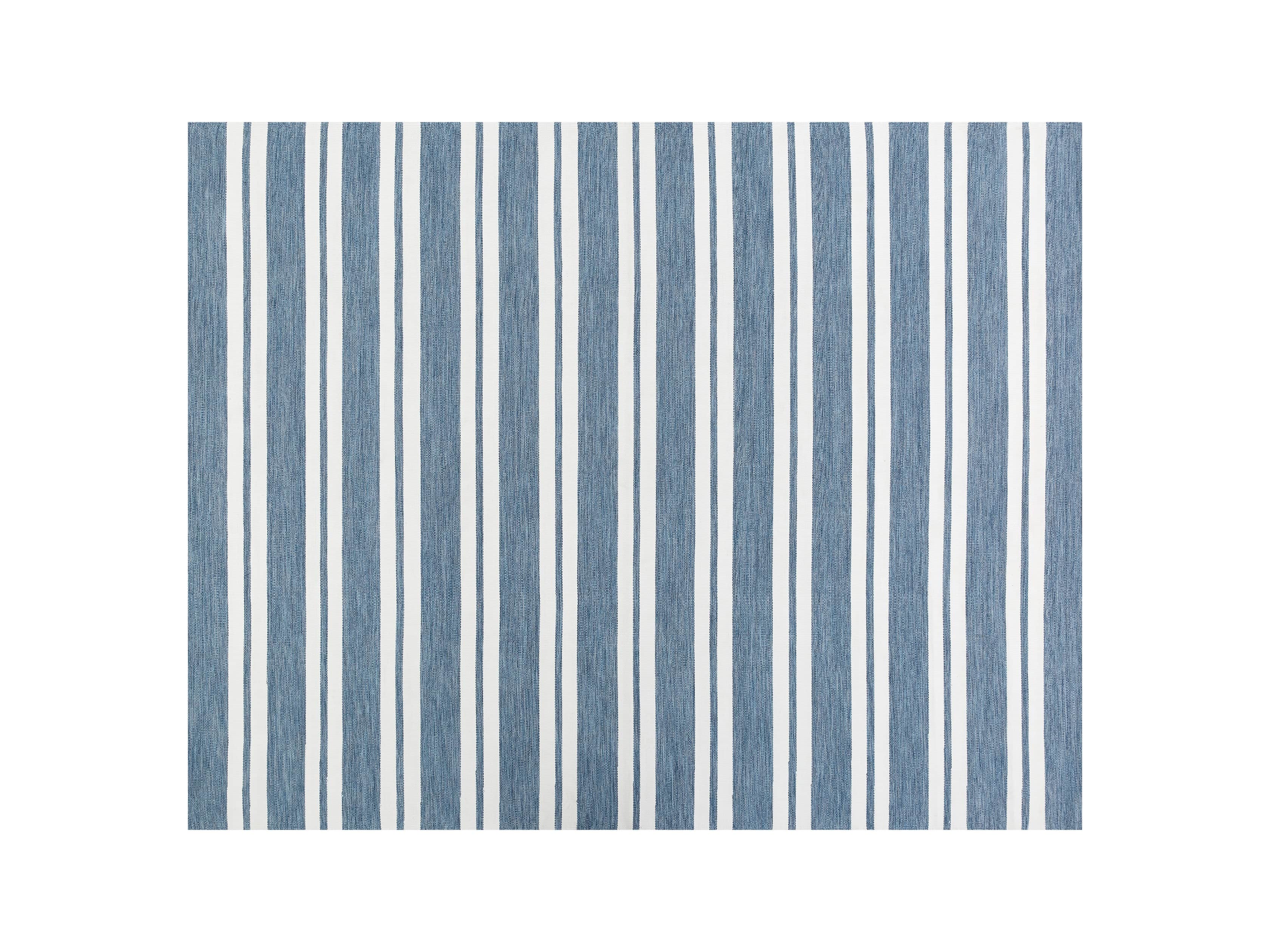 Collins 5' x 7'6" Outdoor Rug in Navy Stripe