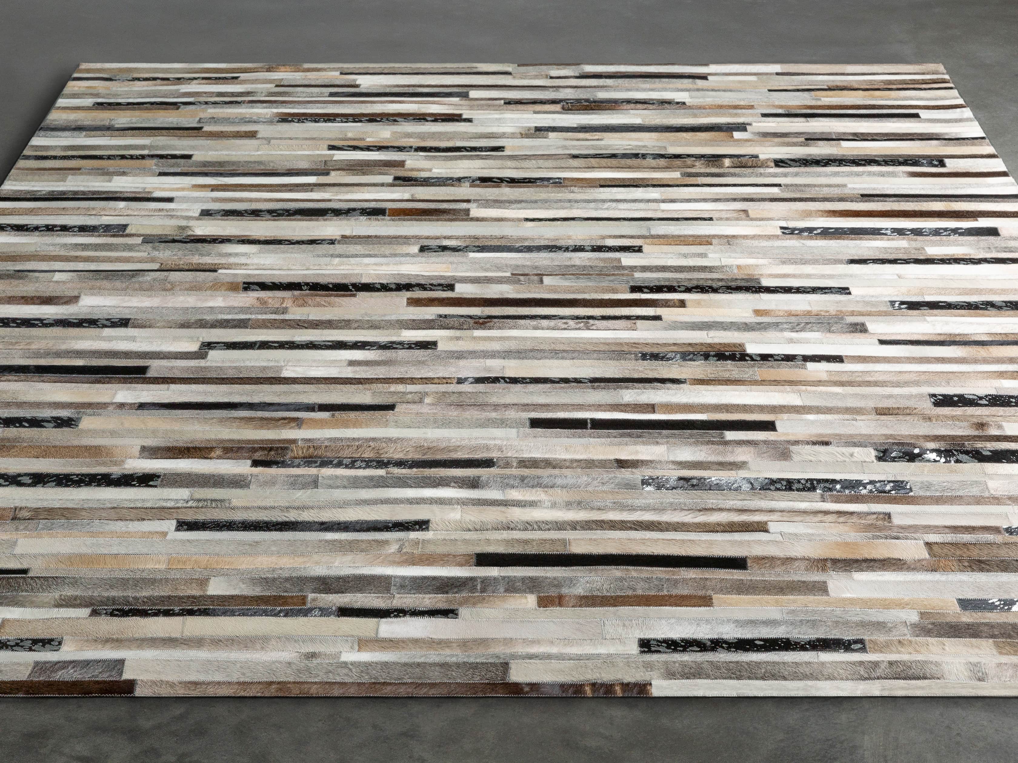 Corinne 5' X 8' Hair On Hide Striped Rug, slide 2 of 5