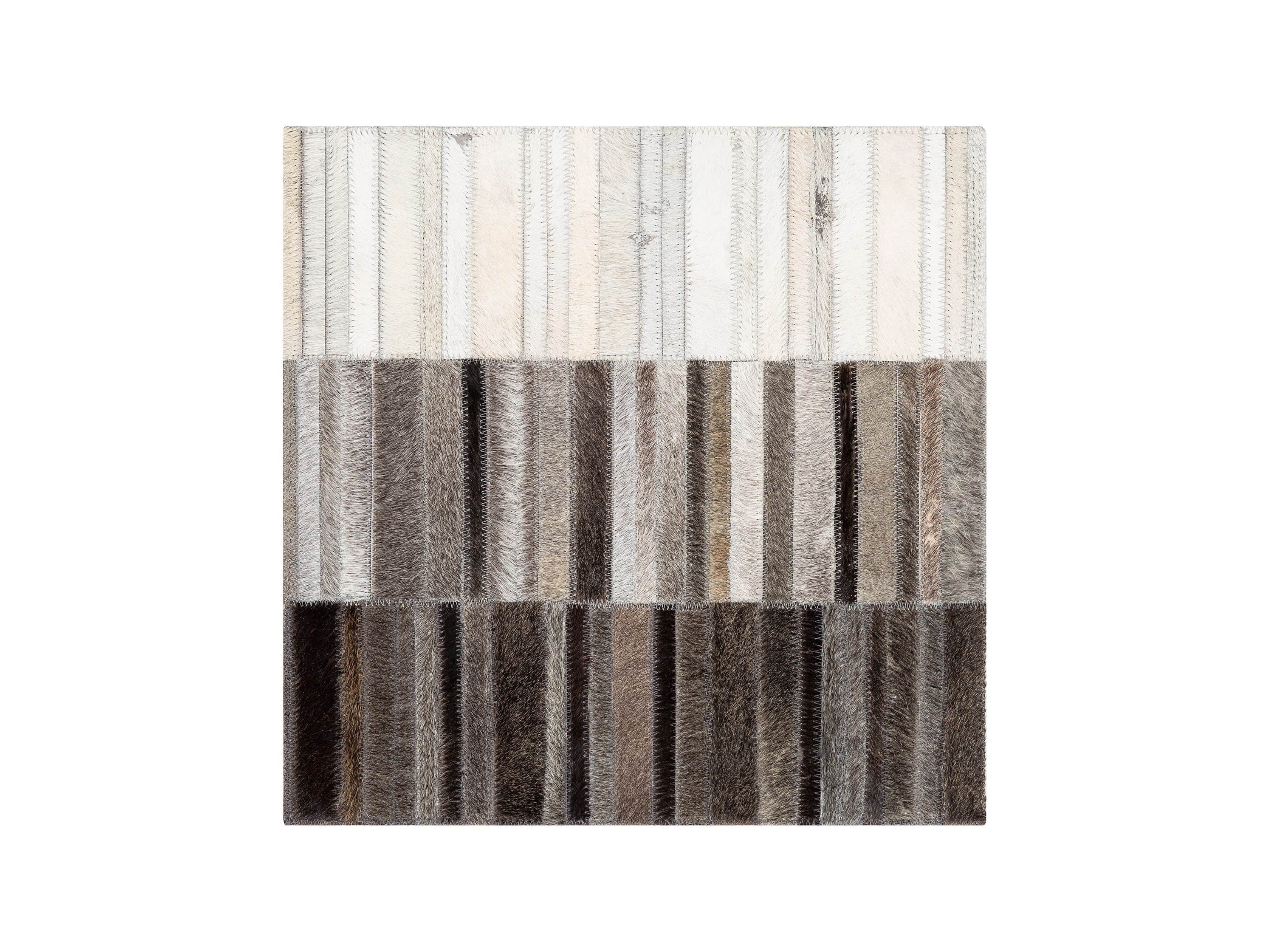Hamlin Ombre Hair on Hide Geometric 18" Rug Swatch, slide 1 of 1