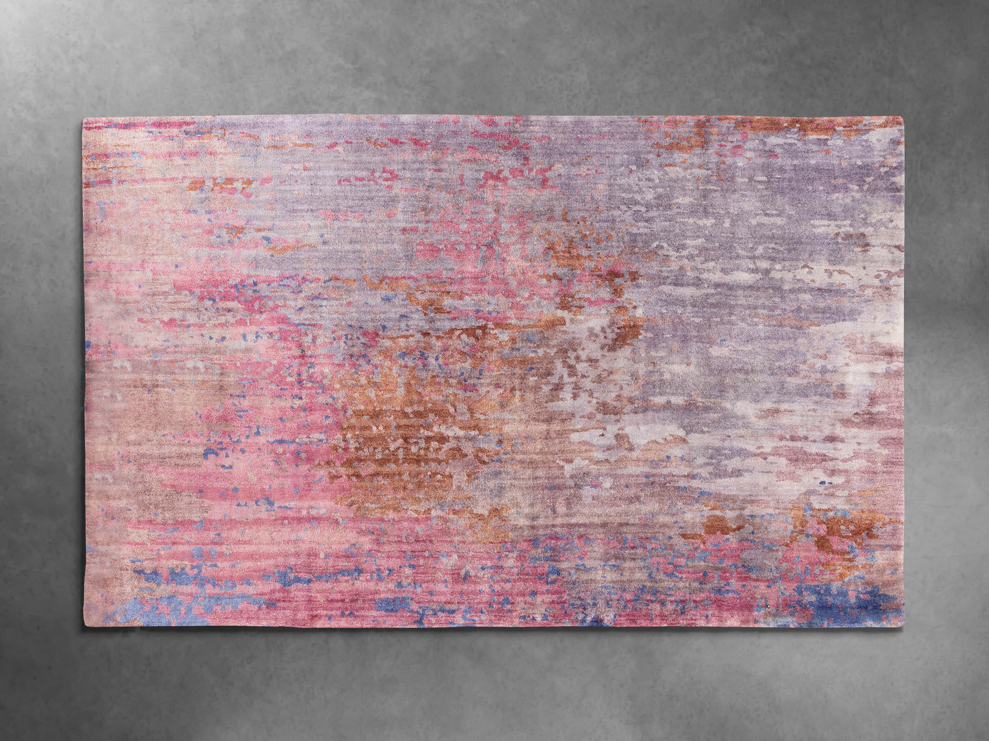 Hideko 8' X 11' Hand Knotted Solid Rug In Violet, slide 3 of 4