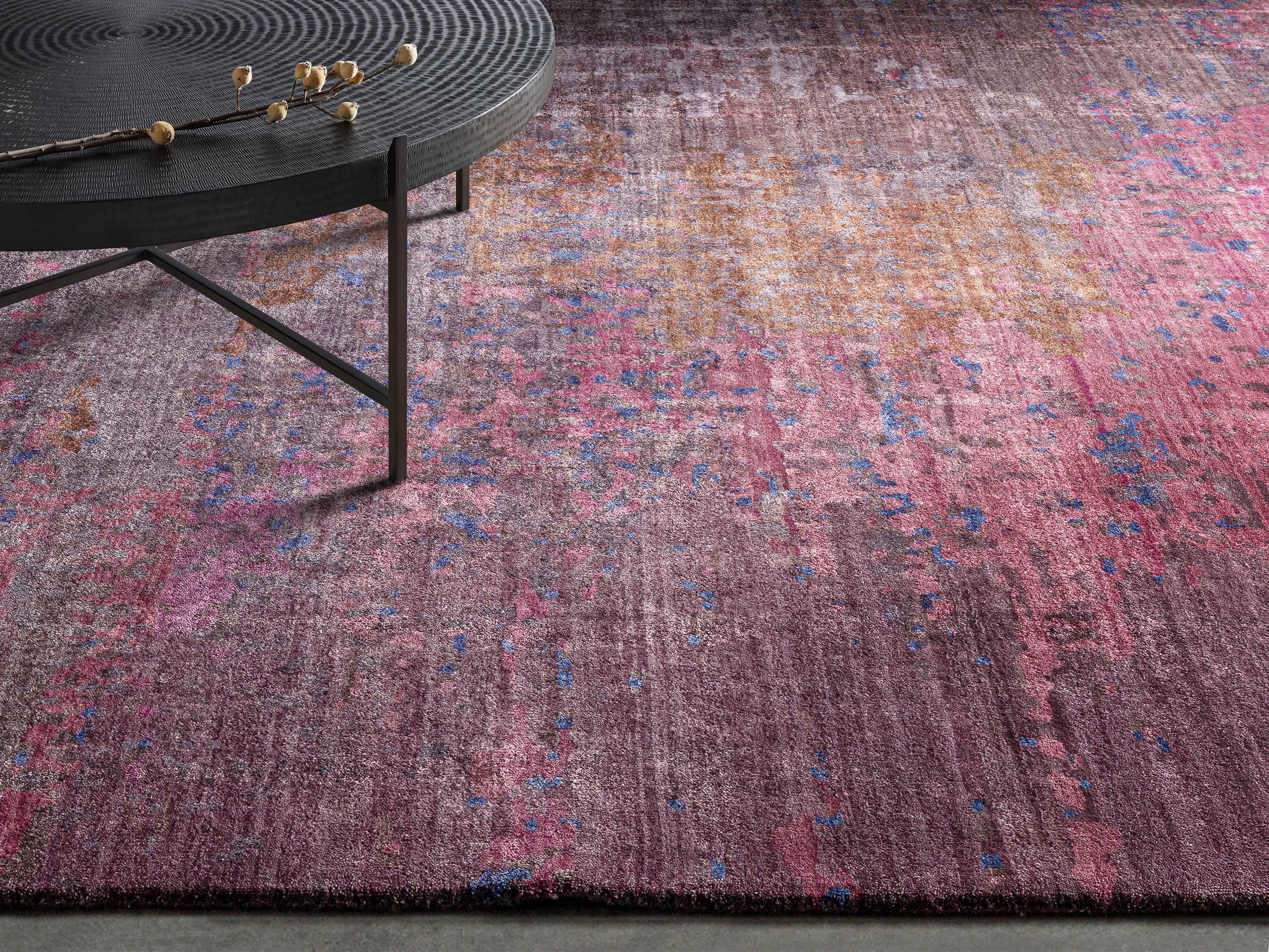 Hideko 8' X 11' Hand Knotted Solid Rug In Violet, slide 1 of 4
